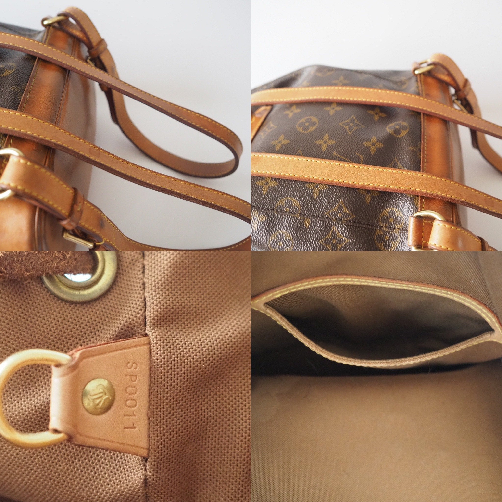 Louis Vuitton Montsouris MM Monogram Backpack Shoulder Bag Authentic