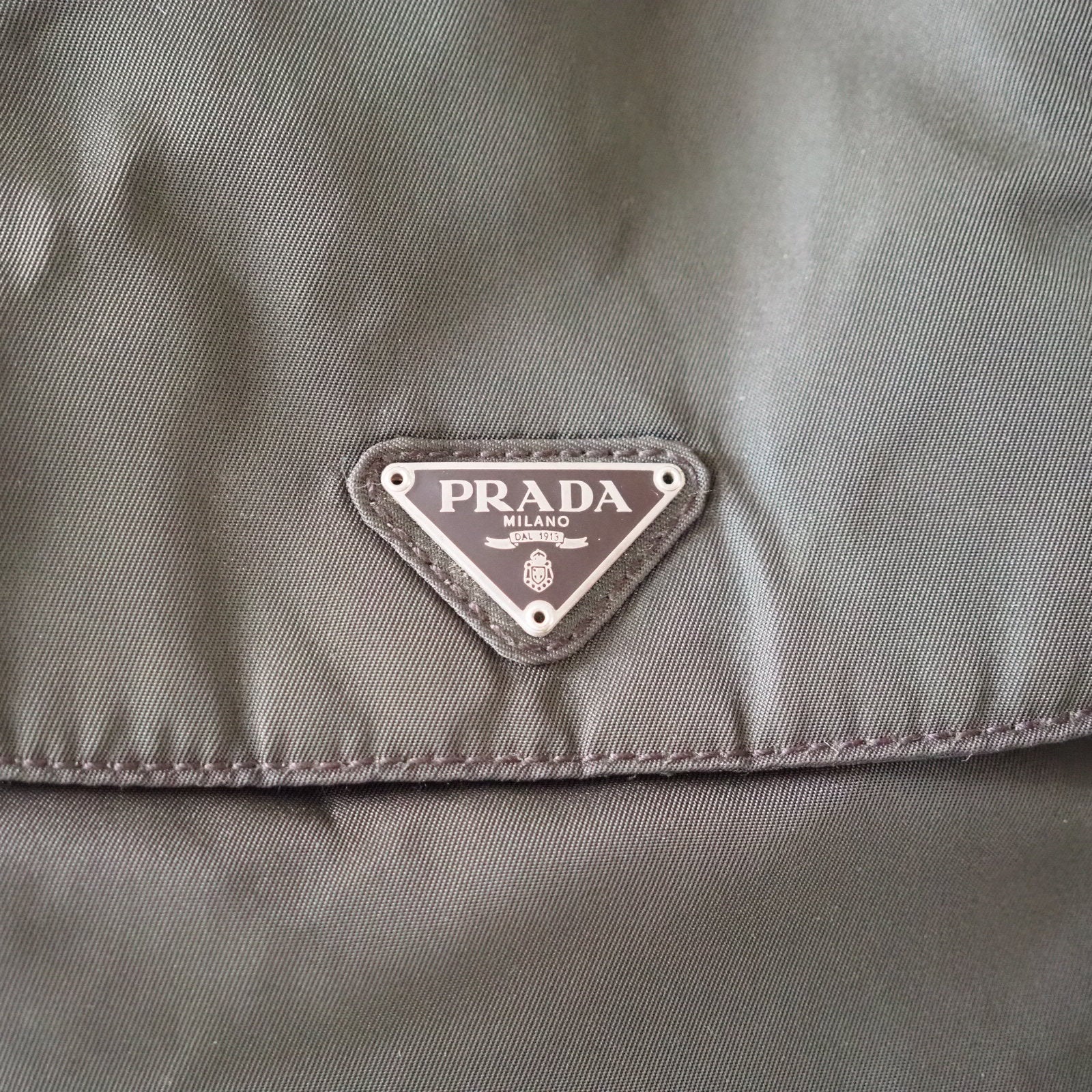 PRADA Nylon Mini Backpack Bag Green Logo Purse Authentic