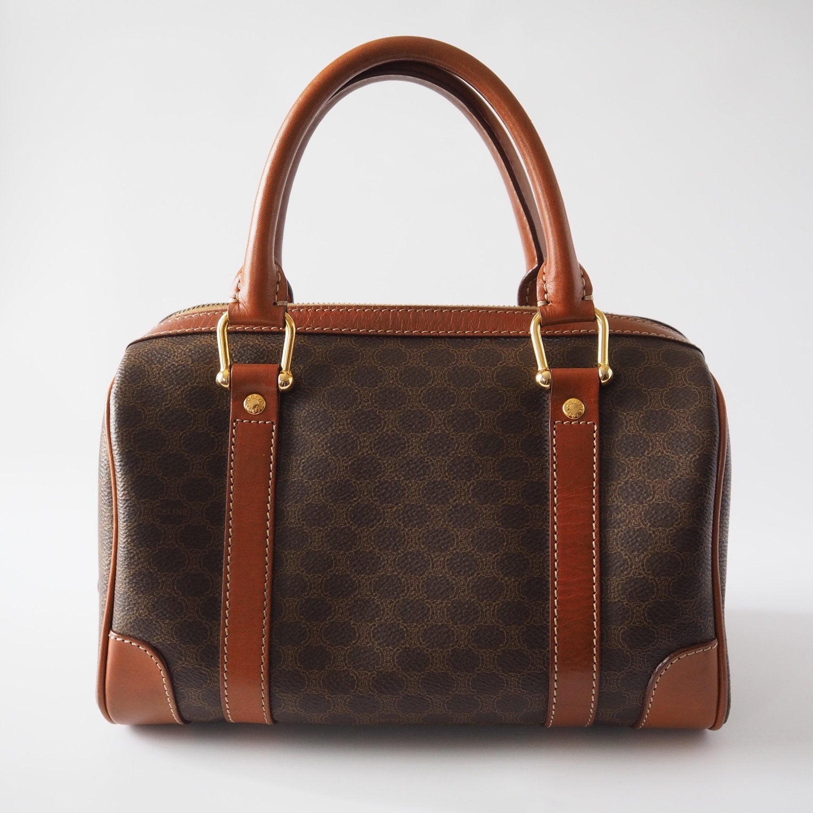 CELINE Macadam Hand Mini Boston Bag Authentic Vintage Classical