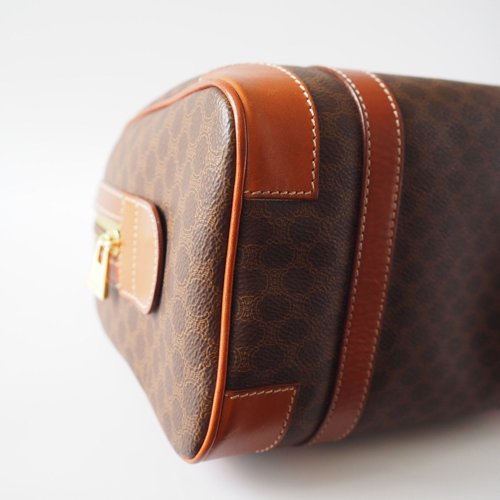 CELINE Macadam Hand Mini Boston Bag Authentic Vintage Classical