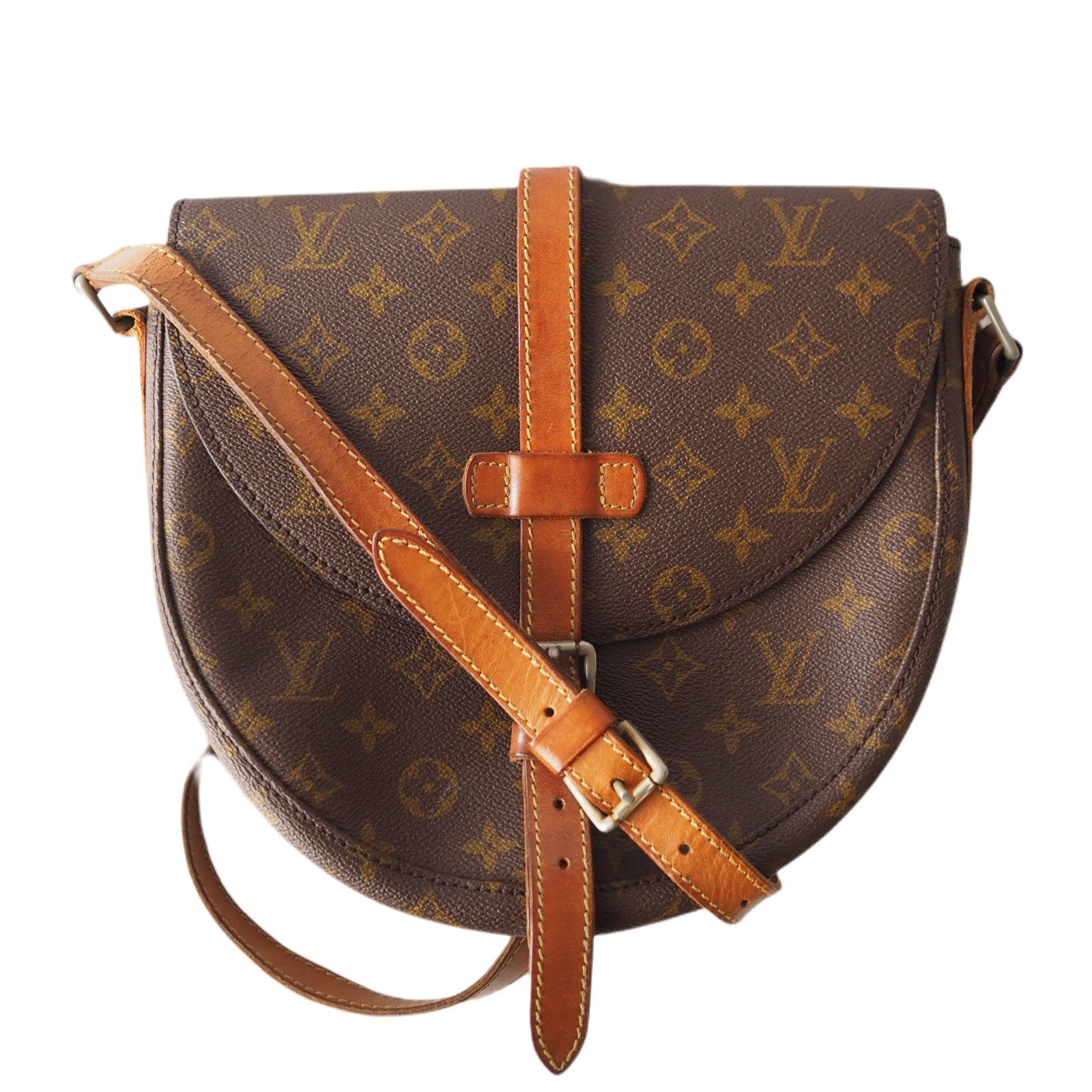 Louis Vuitton Monogram Shoulder Bag Chantilly GM Brown LV Authentic