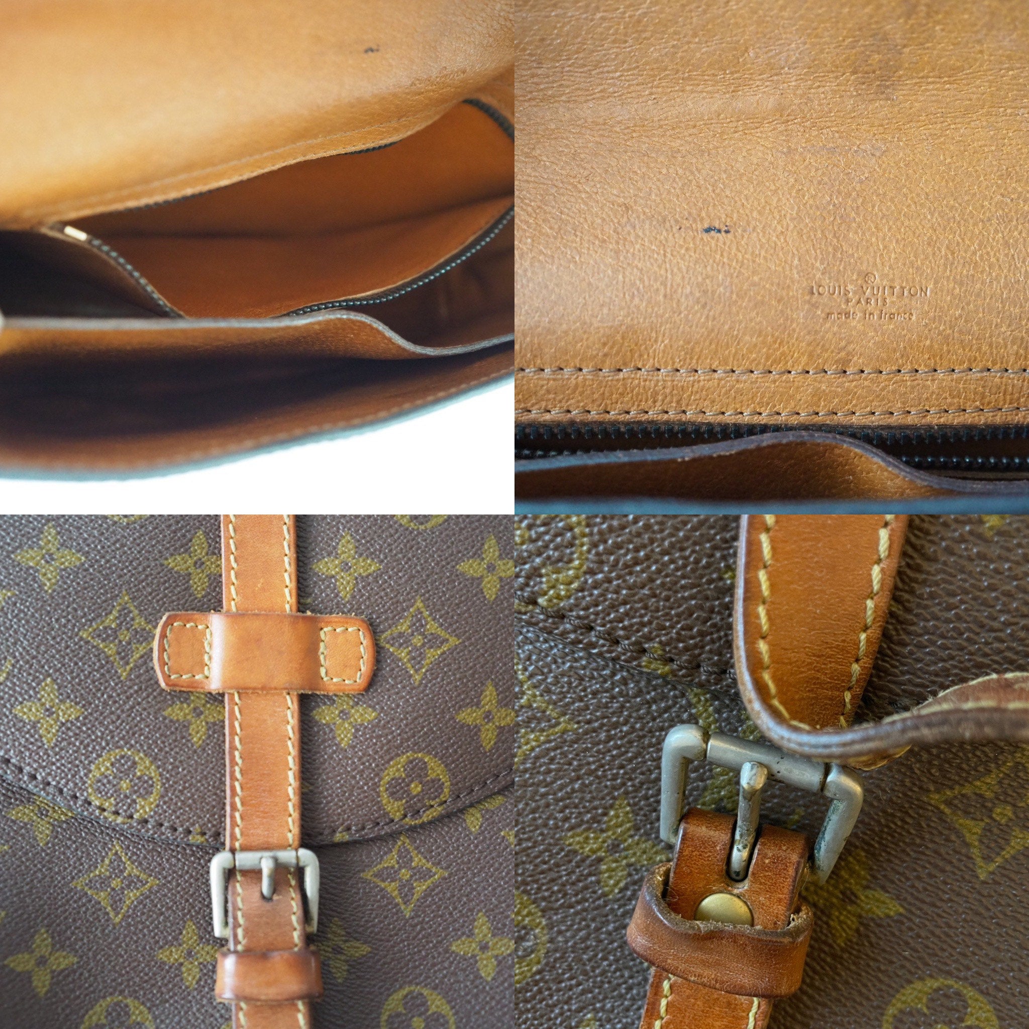 Louis Vuitton Monogram Shoulder Bag Chantilly GM Brown LV Authentic