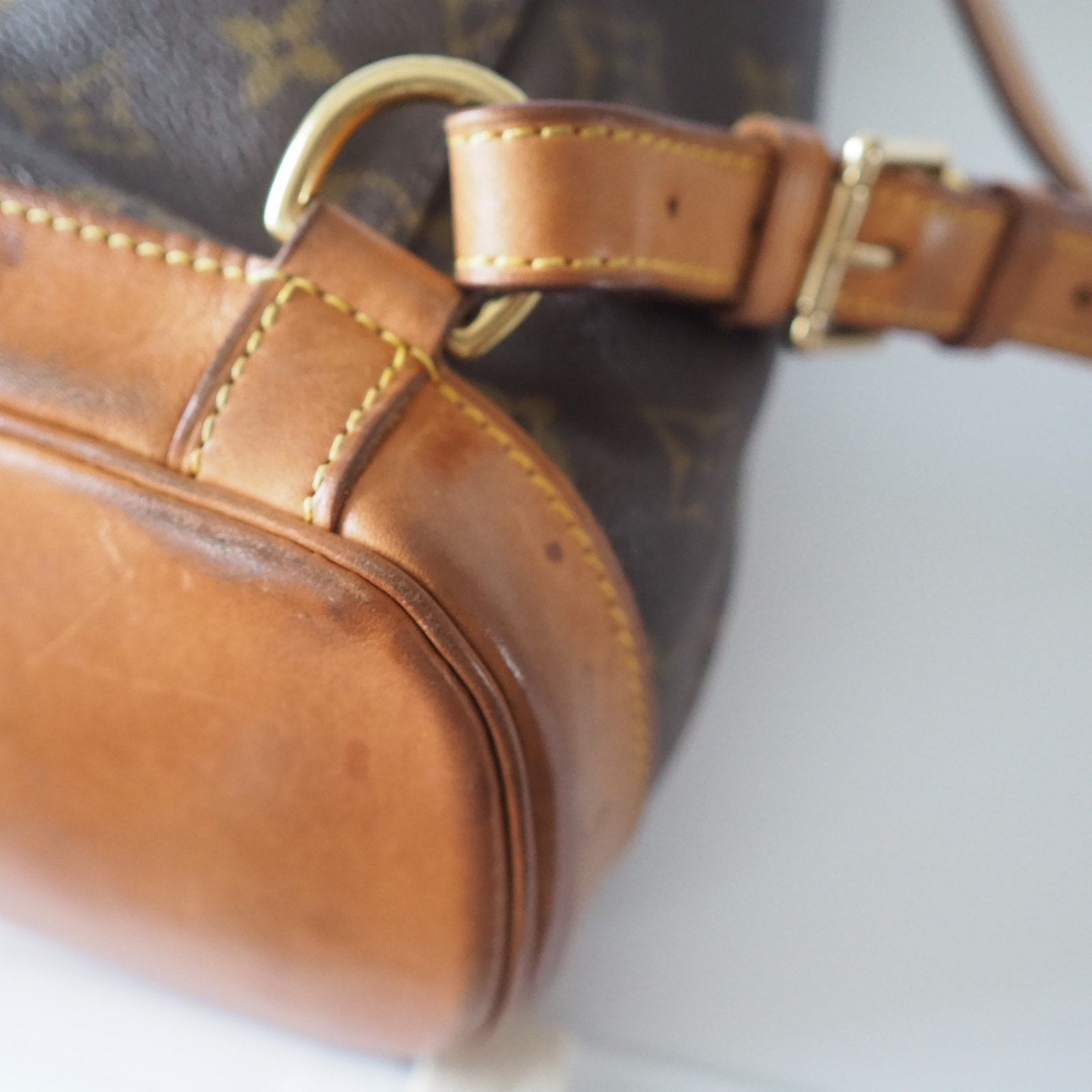 Louis Vuitton Montsouris MM Monogram Backpack Shoulder Bag Authentic