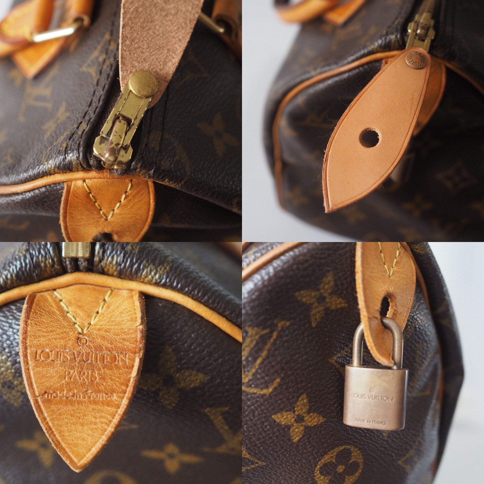 LOUIS VUITTON Speedy 25 Monogram Boston Hand Bag M41528 Purse Authentic