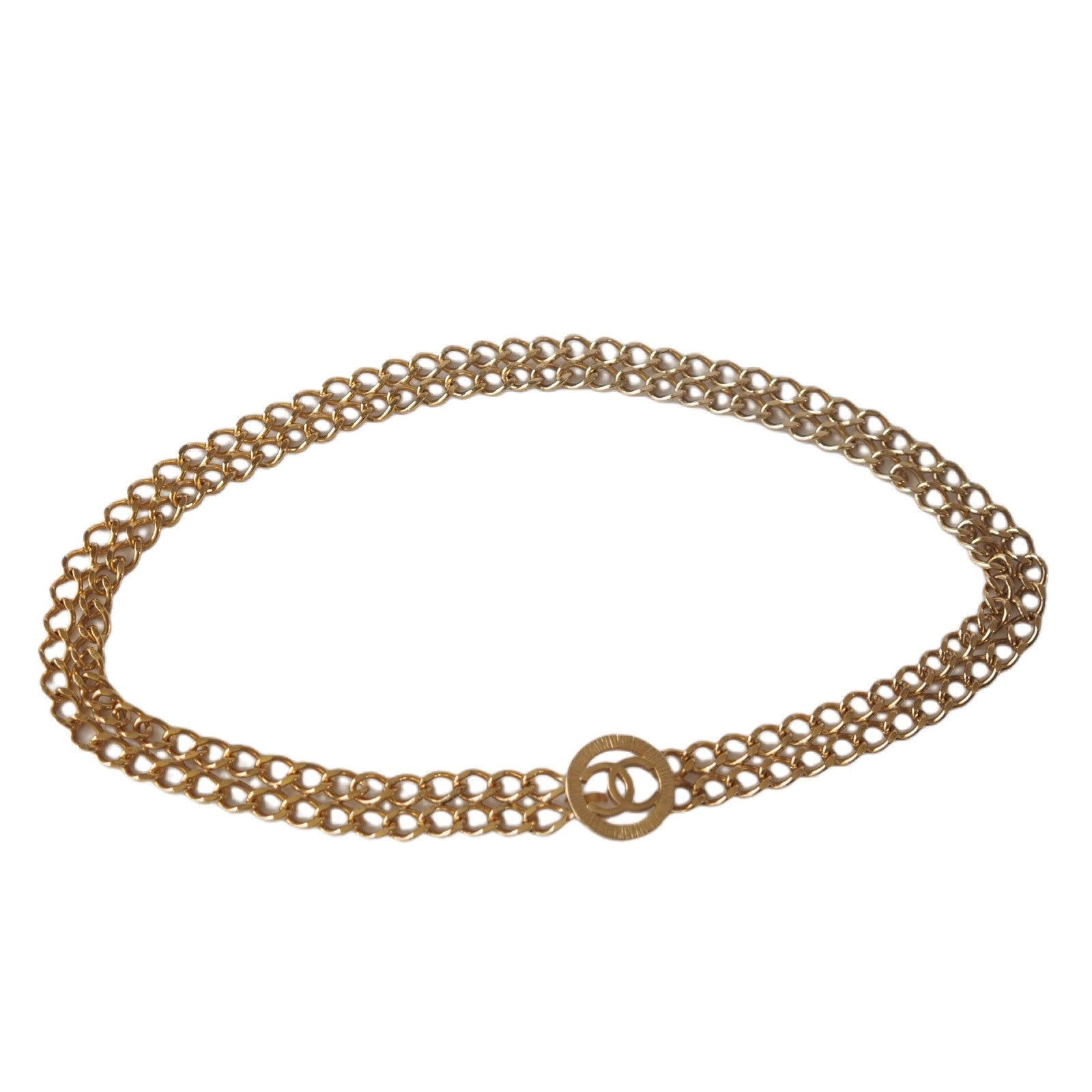 CHANEL Chain Belt CC Gold color Authentic