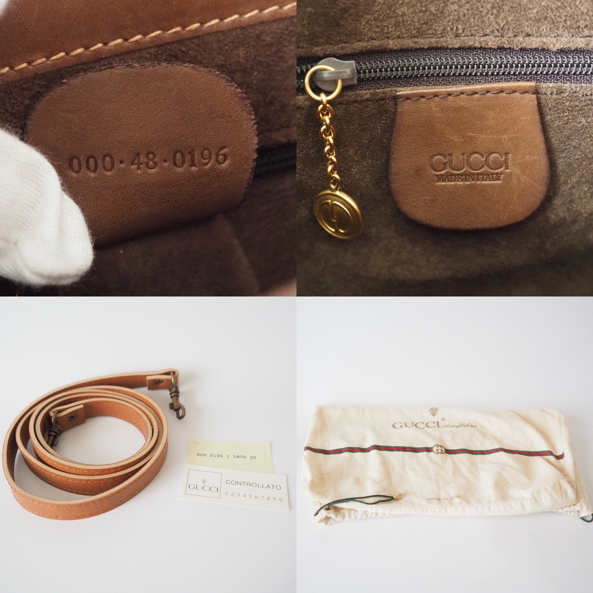 GUCCI Old Shelly Hand Shoulder Bag Leather Authentic Classical