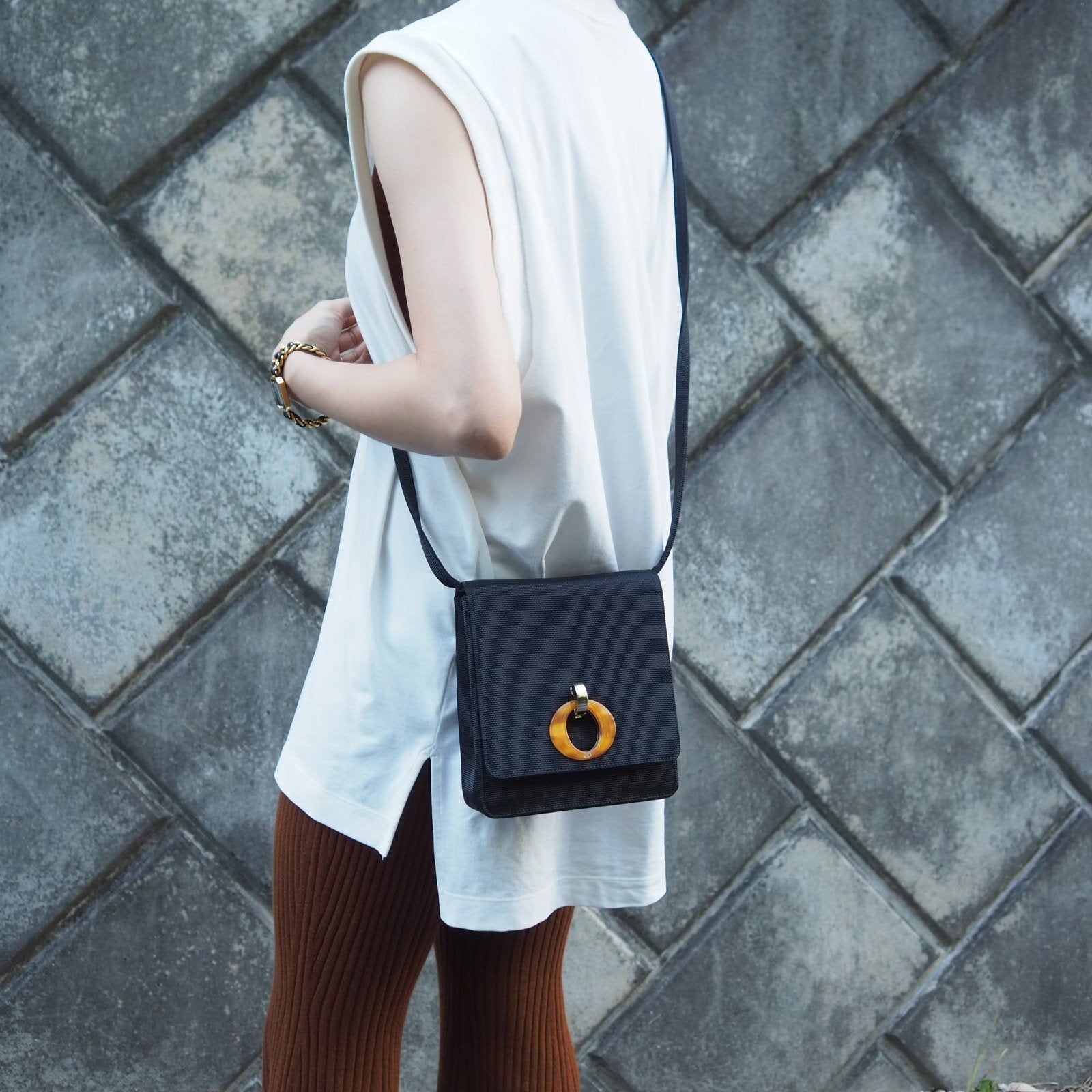 Christian Dior Horsehair Tortoiseshell Shoulder bag Authentic