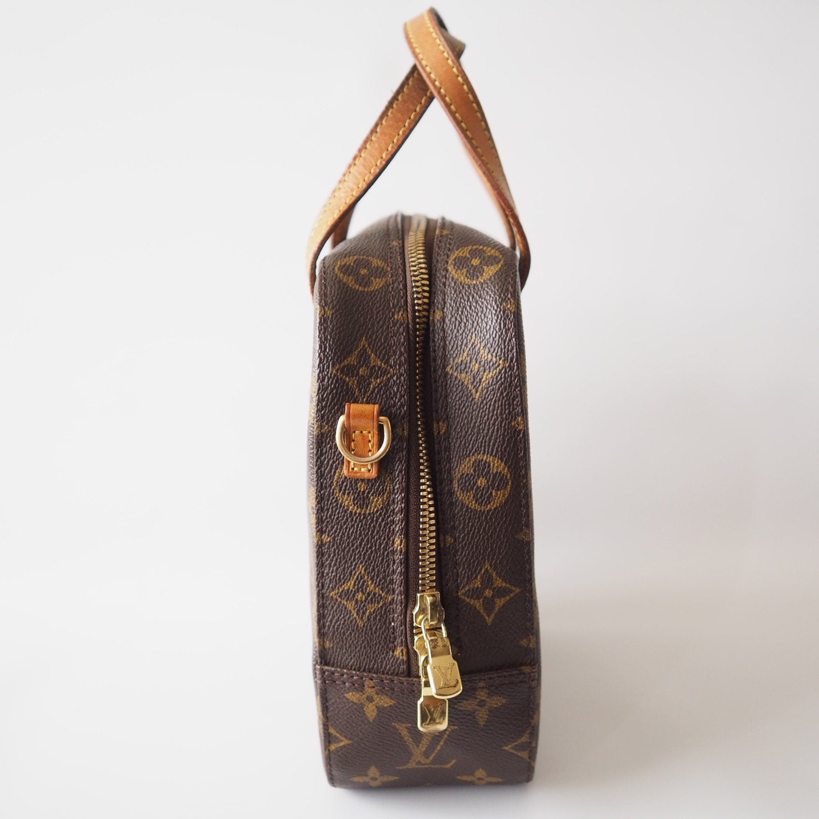 LOUIS VUITTON Monogram Spontini M47500 Shoulder Bag Brown Authentic