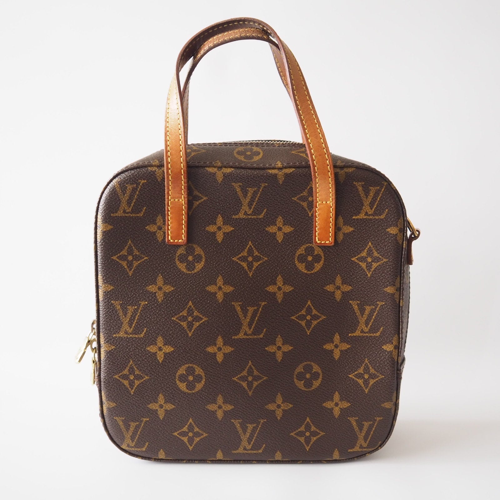 LOUIS VUITTON Monogram Spontini M47500 Shoulder Bag Brown Authentic