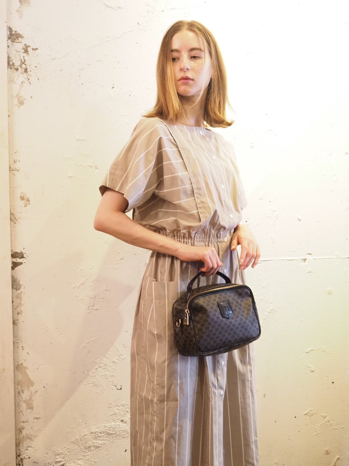 Celine Monogram Macadam 2way Hand Bag Authentic