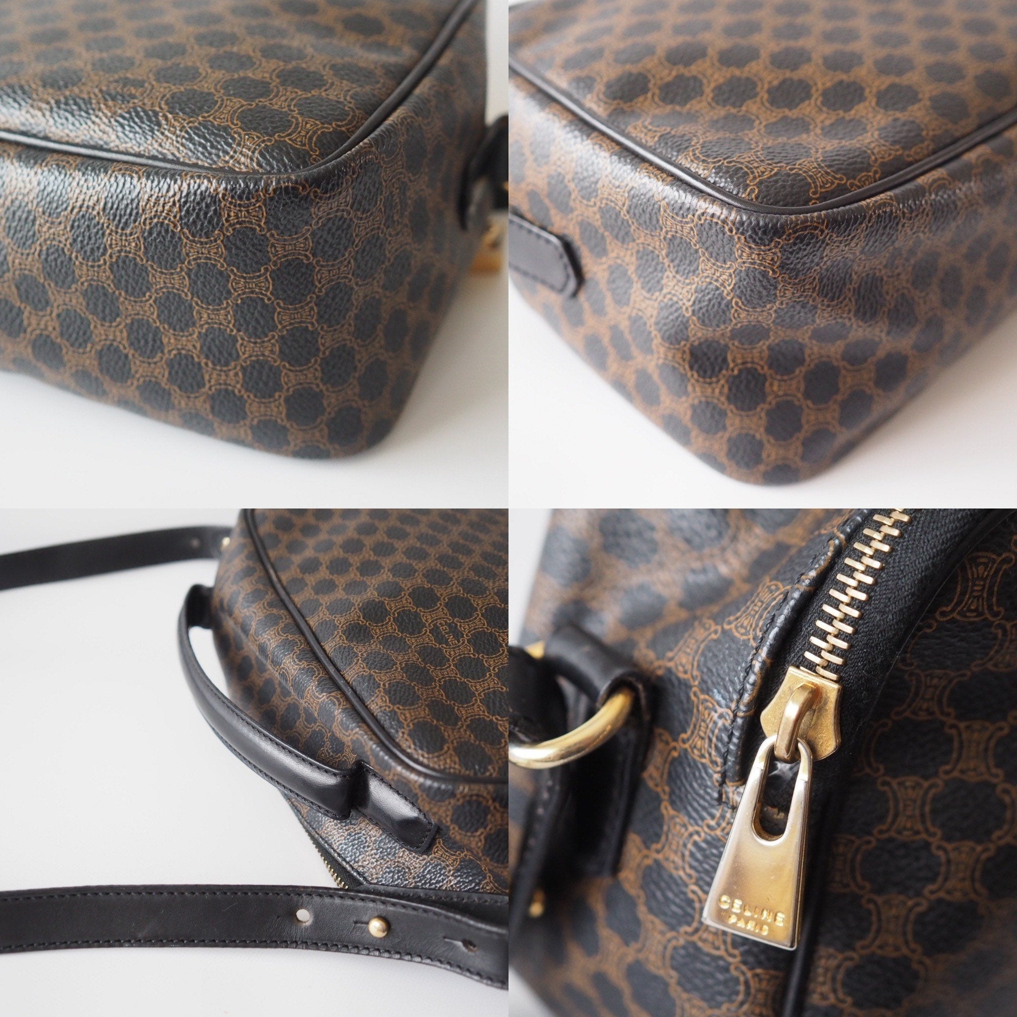 Celine Monogram Macadam 2way Hand Bag Authentic