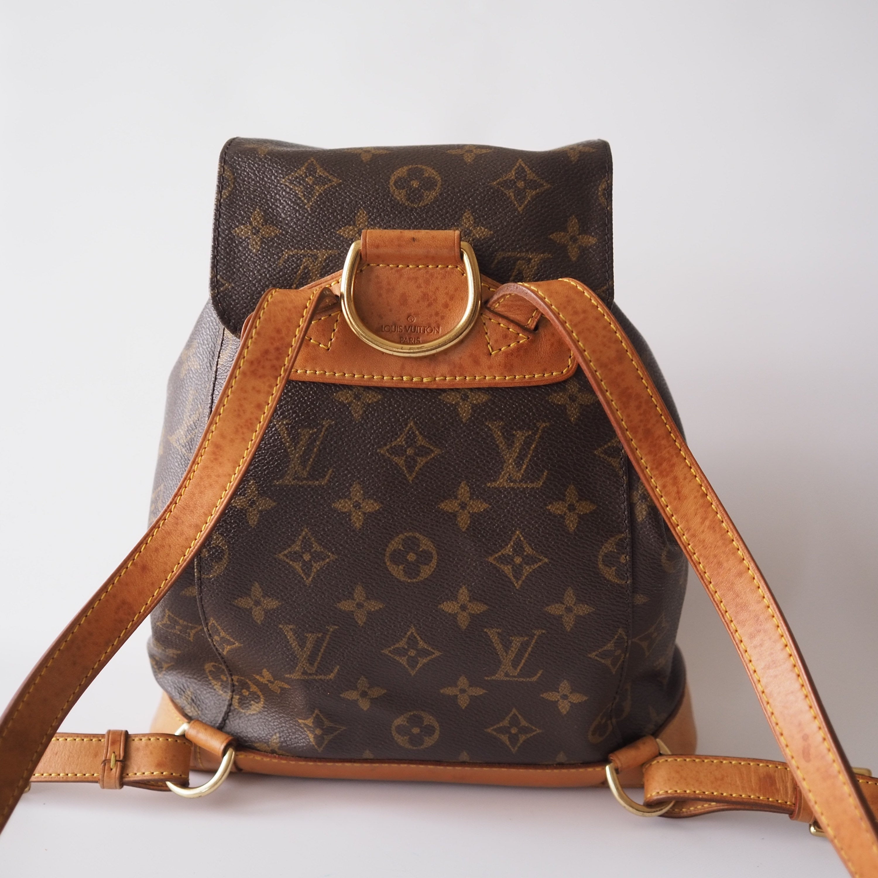 Louis Vuitton Montsouris MM Monogram Backpack Shoulder Bag Authentic