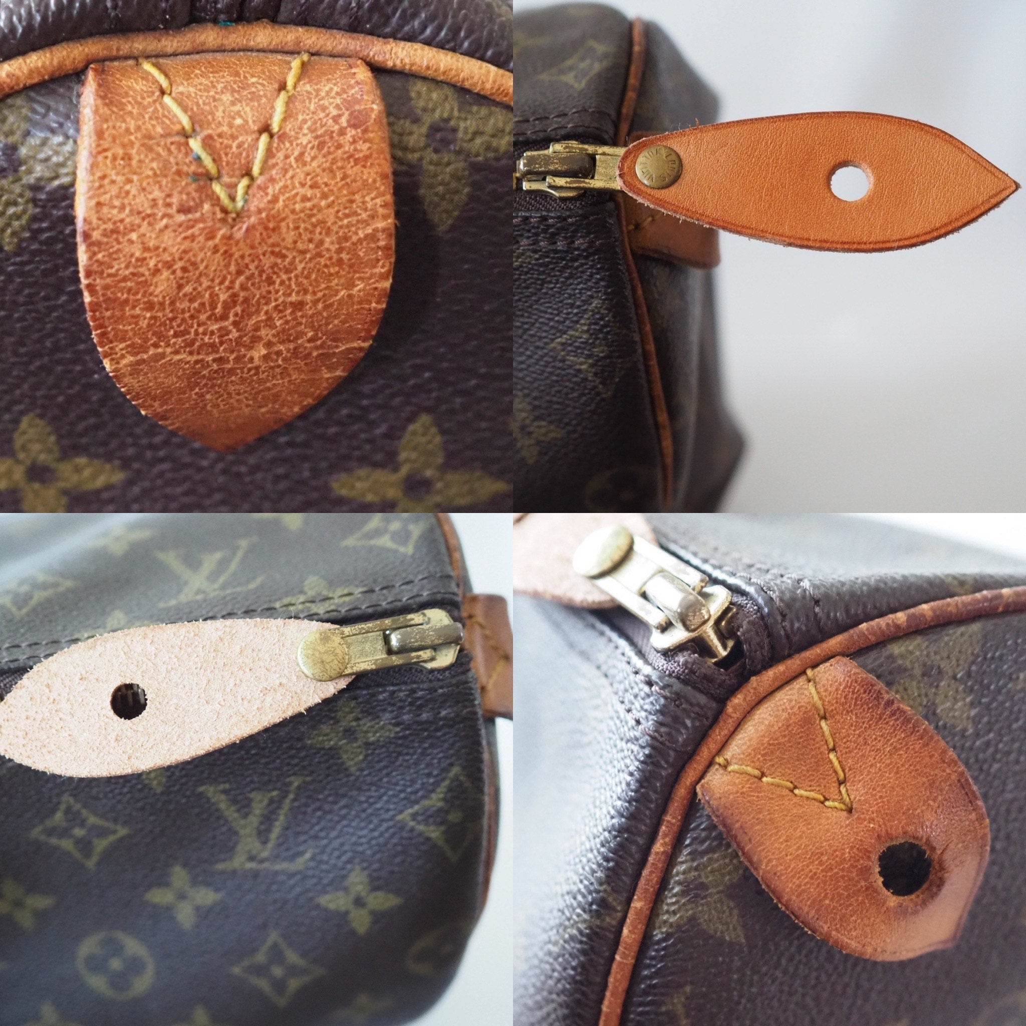 Authentic LOUIS VUITTON Speedy 40 Monogram Boston Hand Bag Purse Travel bag