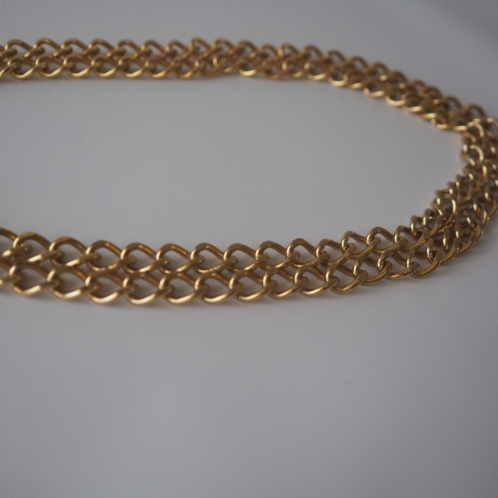 CHANEL Chain Belt CC Gold color Authentic