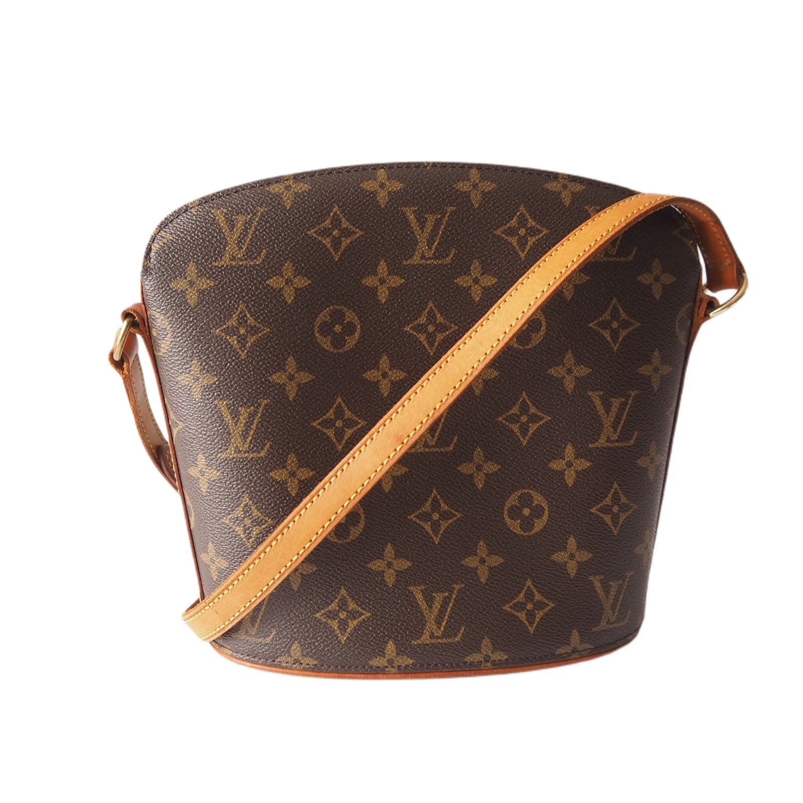 LOUIS VUITTON Monogram Shoulder Bag Drouot M51290 Browns LV Vintage Authentic