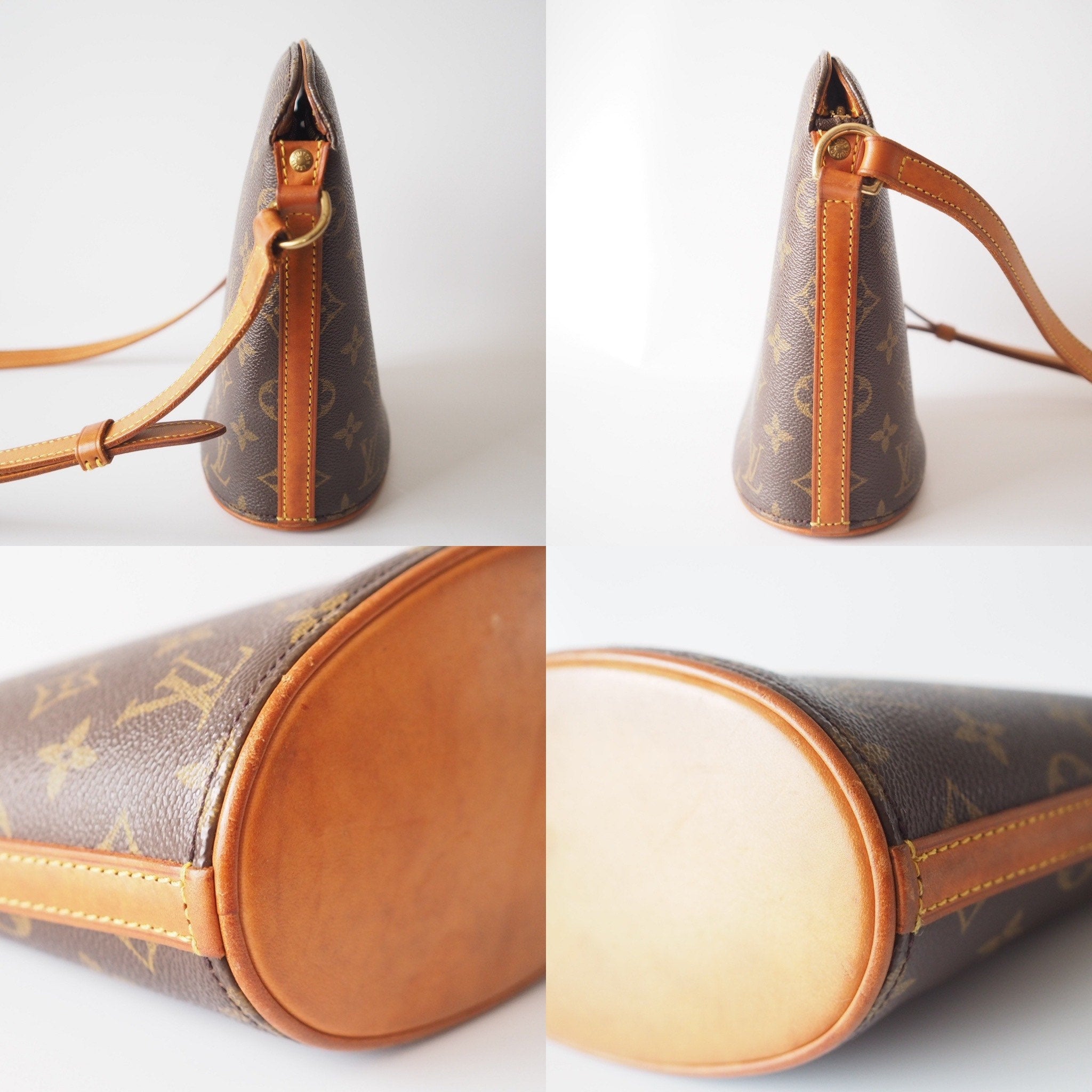 LOUIS VUITTON Monogram Shoulder Bag Drouot M51290 Browns LV Vintage Authentic