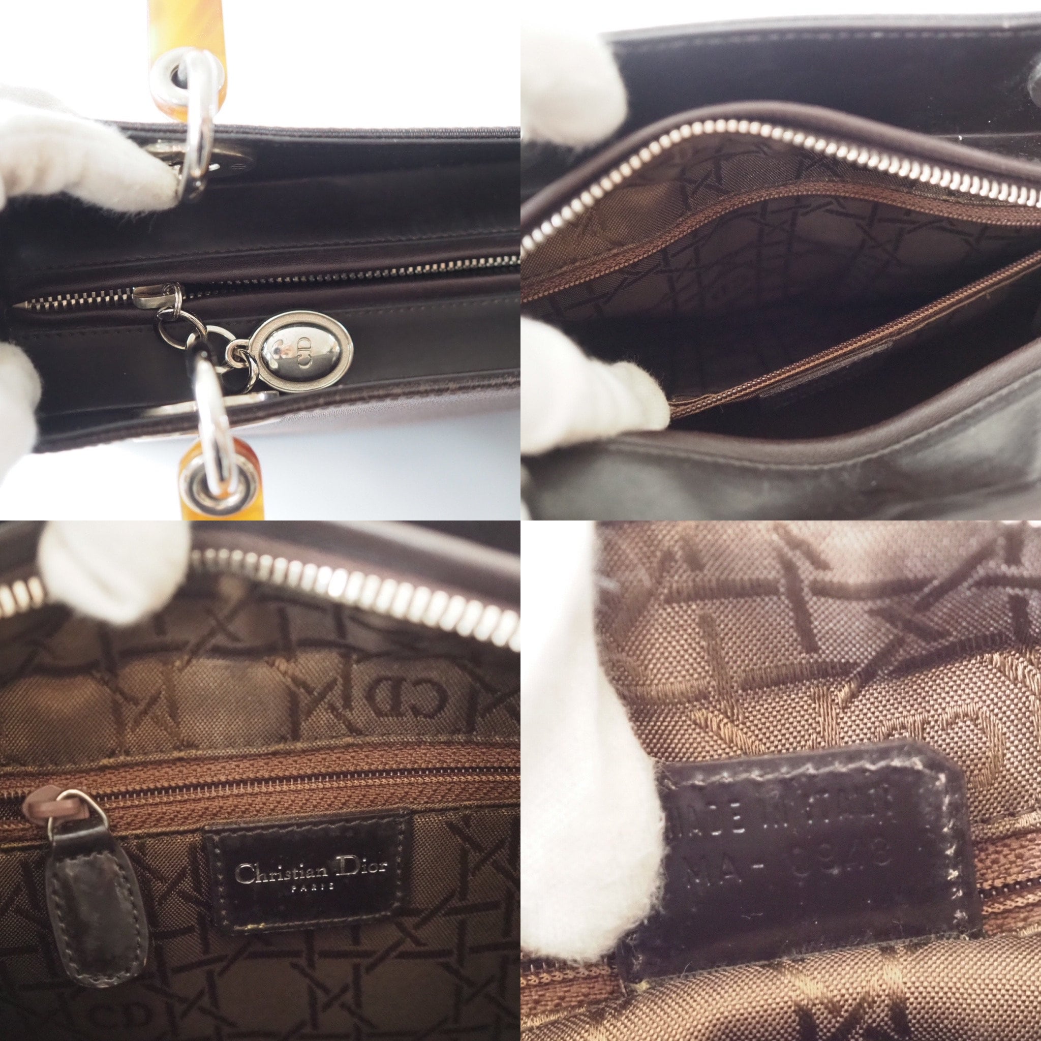 Christian Dior 2way Hand Shoulder Bag Brown Horse hair Vintage Authentic