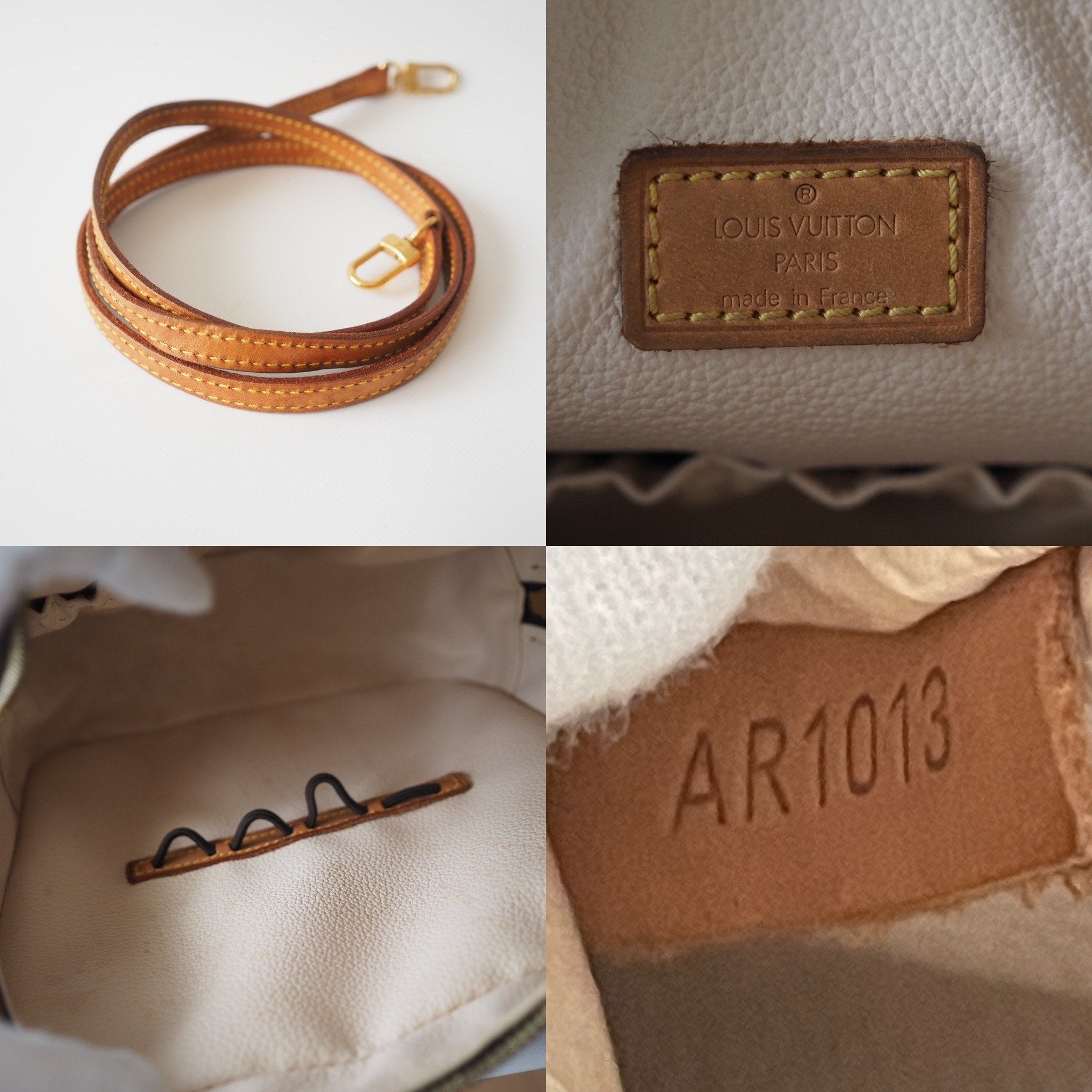 LOUIS VUITTON Monogram Spontini M47500 Shoulder Bag Brown Authentic