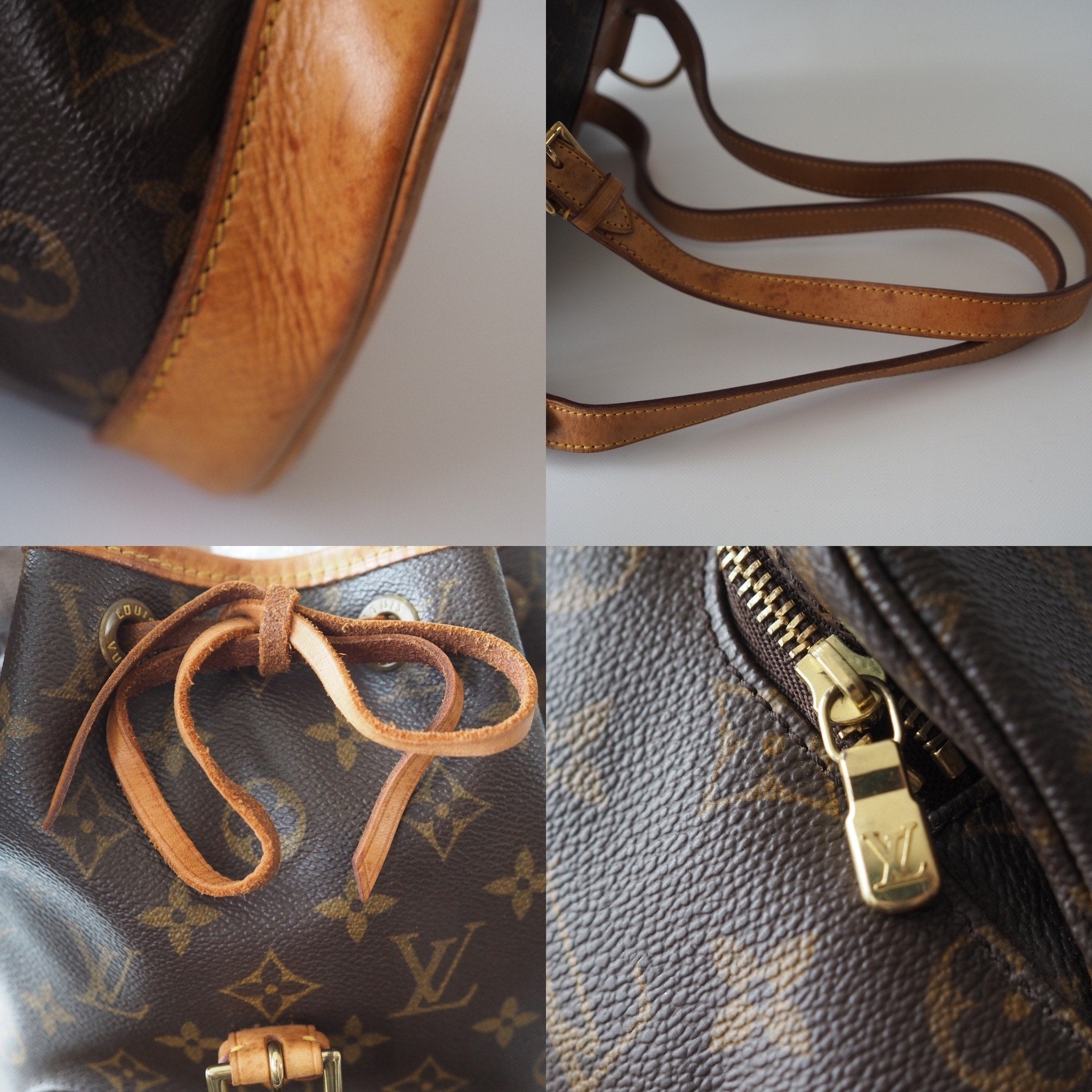 Louis Vuitton Montsouris MM Monogram Backpack Shoulder Bag Authentic