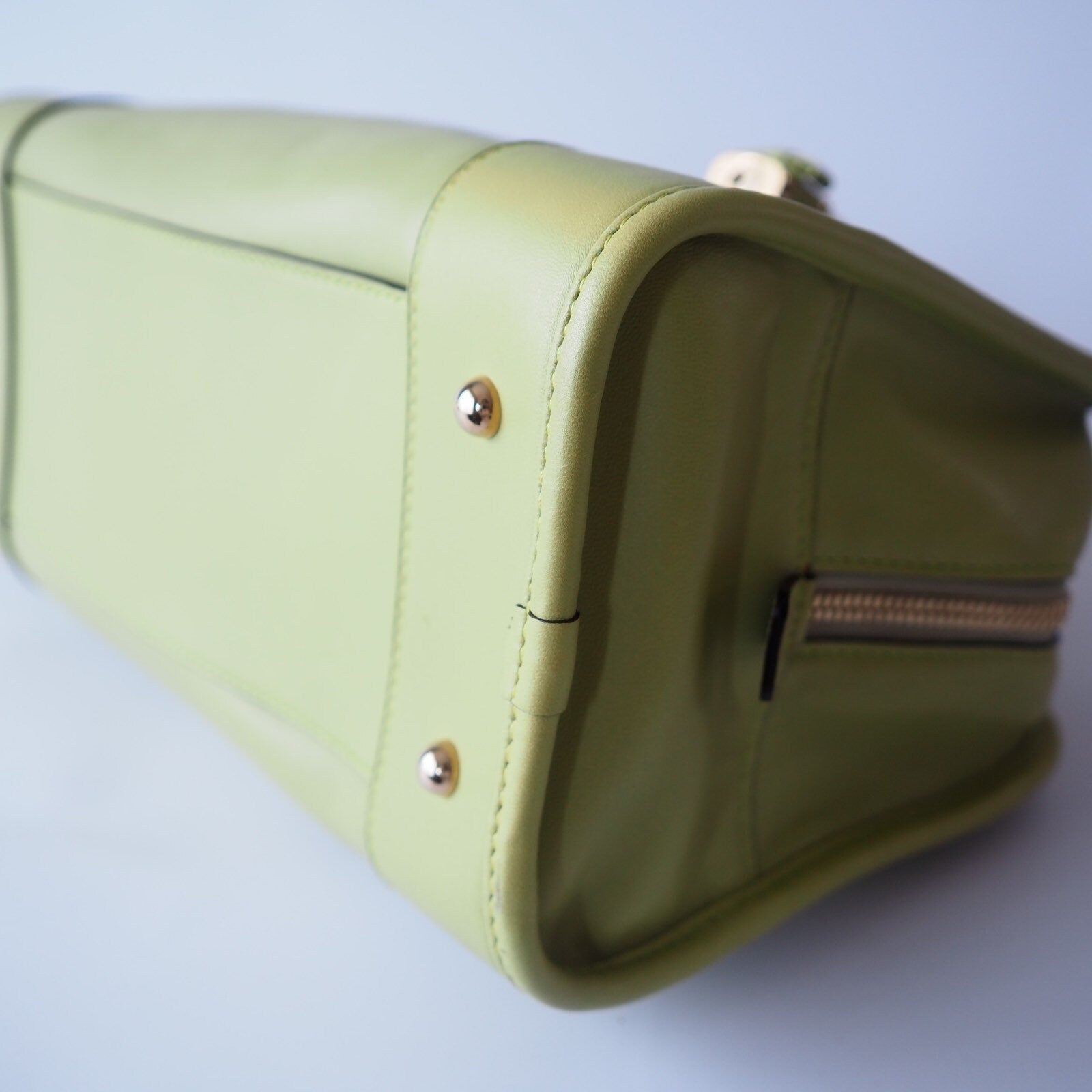 LOEWE Amazona 28 Anagram Hand Mini Boston Bag Leather lime green Authentic