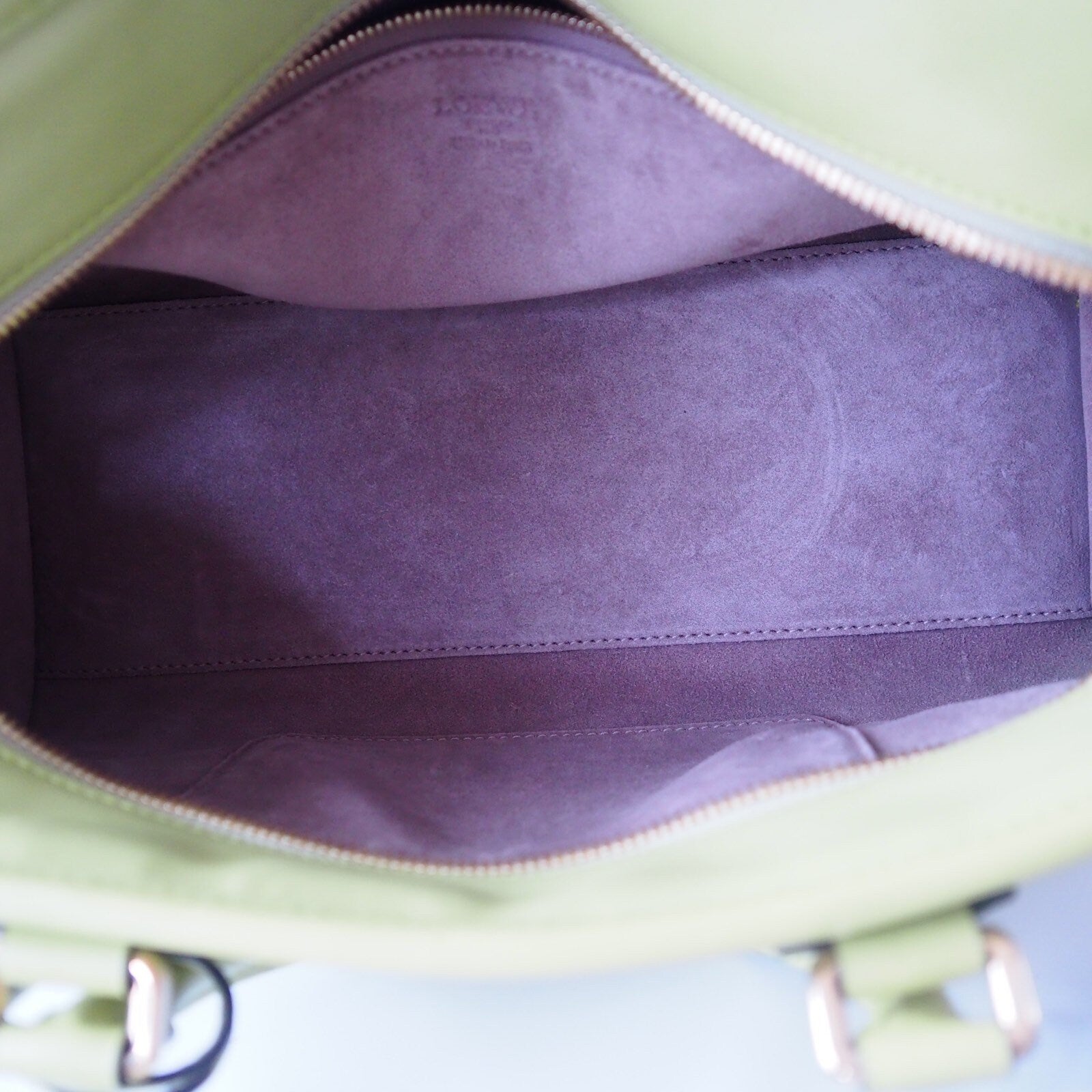 LOEWE Amazona 28 Anagram Hand Mini Boston Bag Leather lime green Authentic