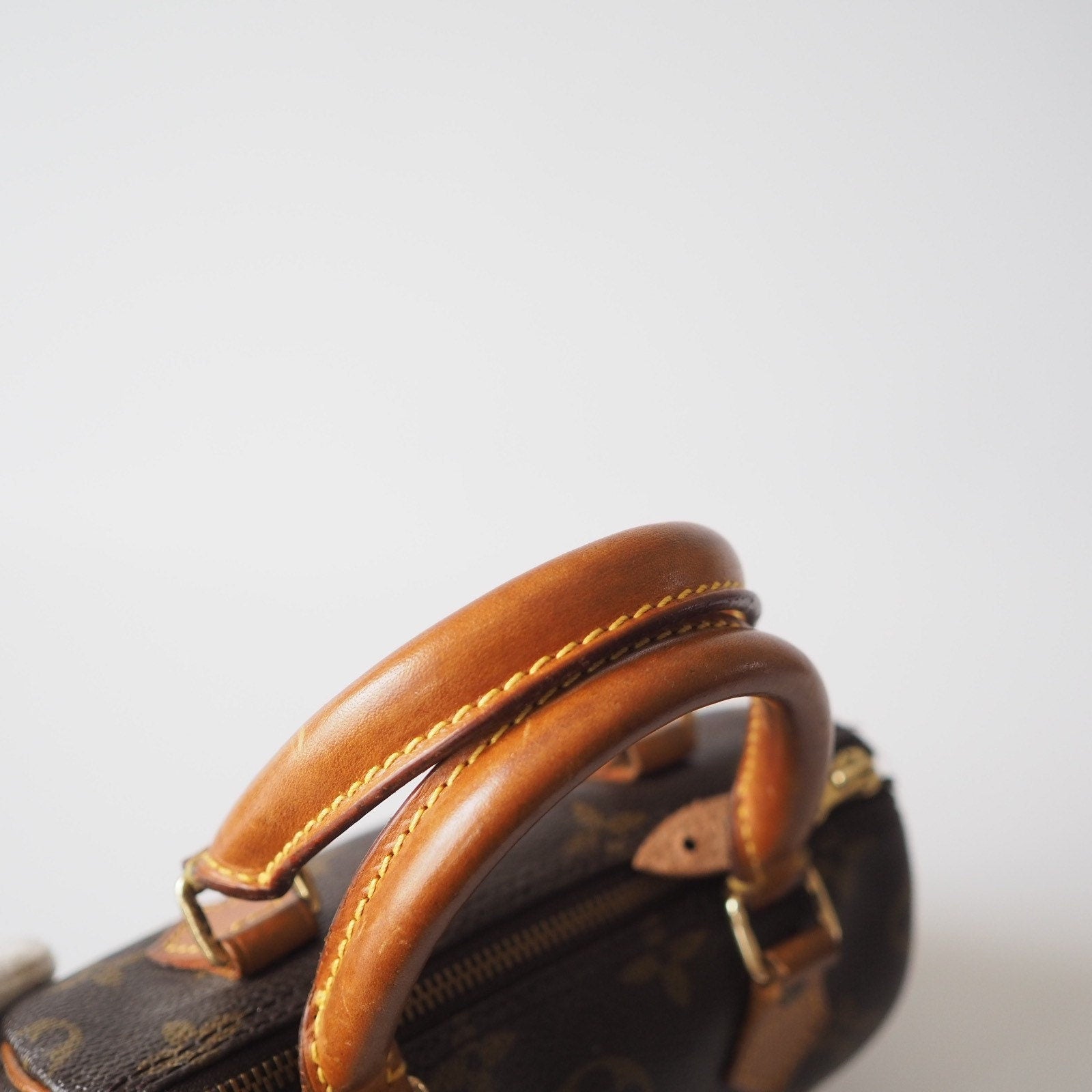 LOUIS VUITTON Monogram Mini Speedy Hand Shoulder Bag M41534 Brown Authentic