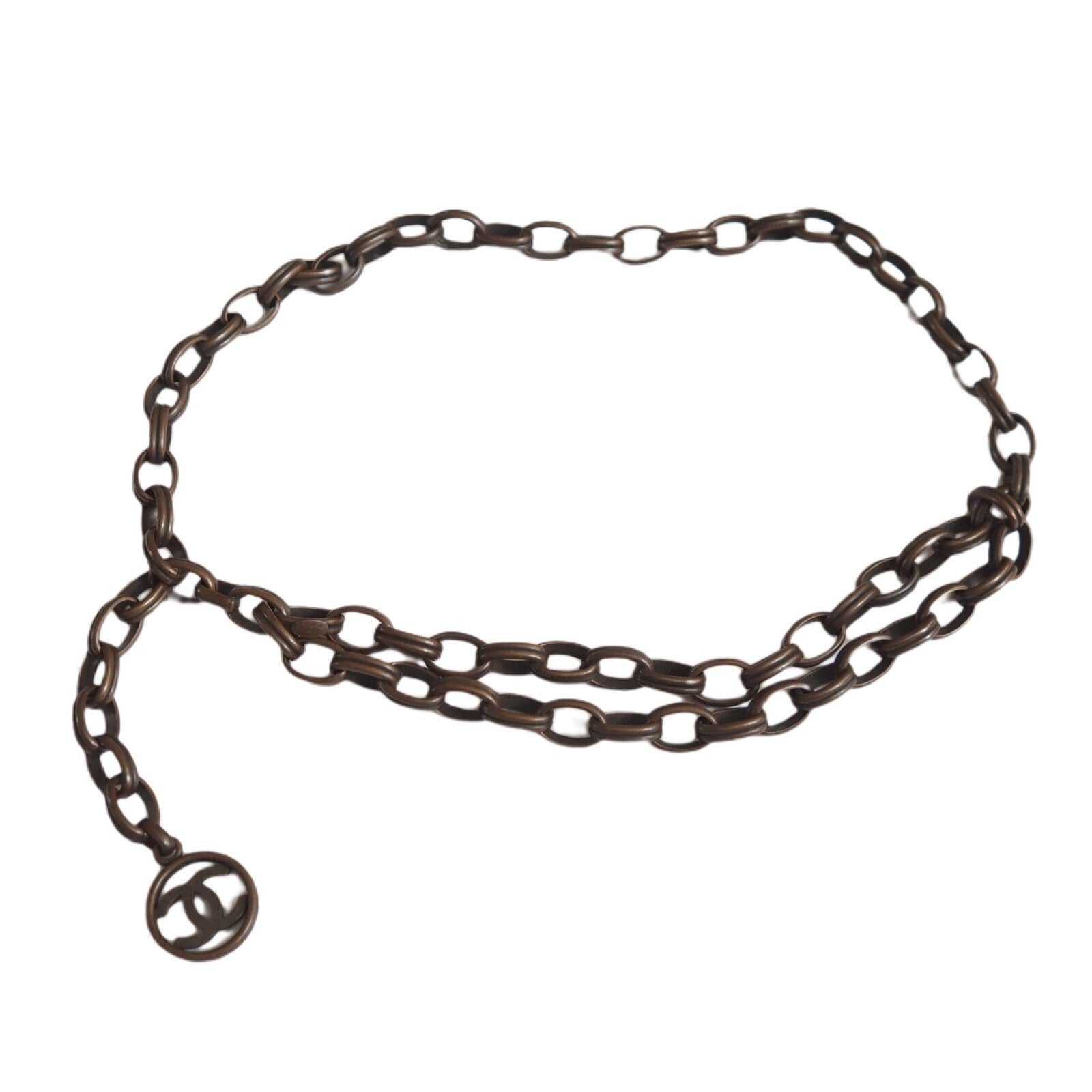 CHANEL Chain Belt CC Bronze color Authentic