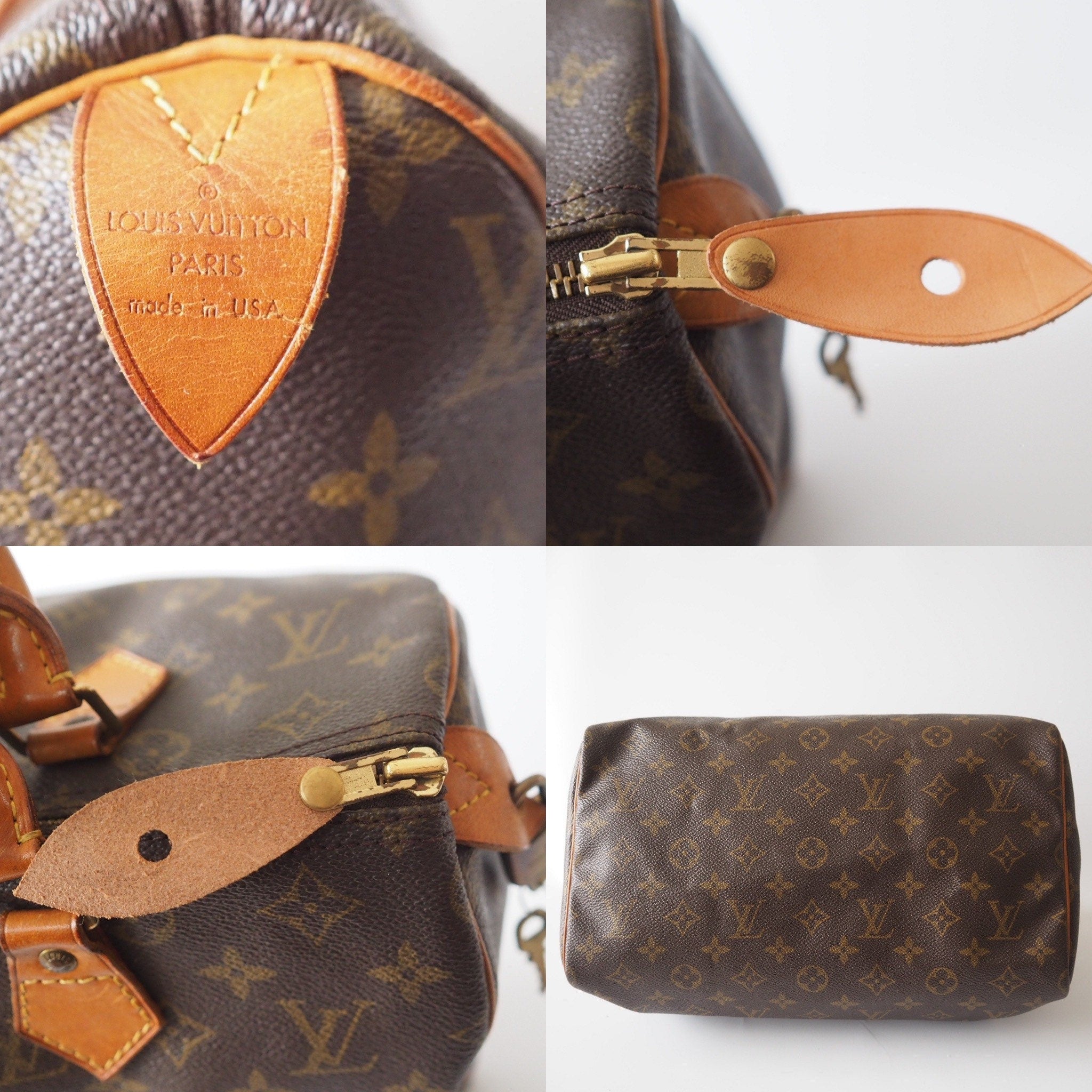LOUIS VUITTON Speedy 30 Monogram Boston Hand Bag Purse Authentic