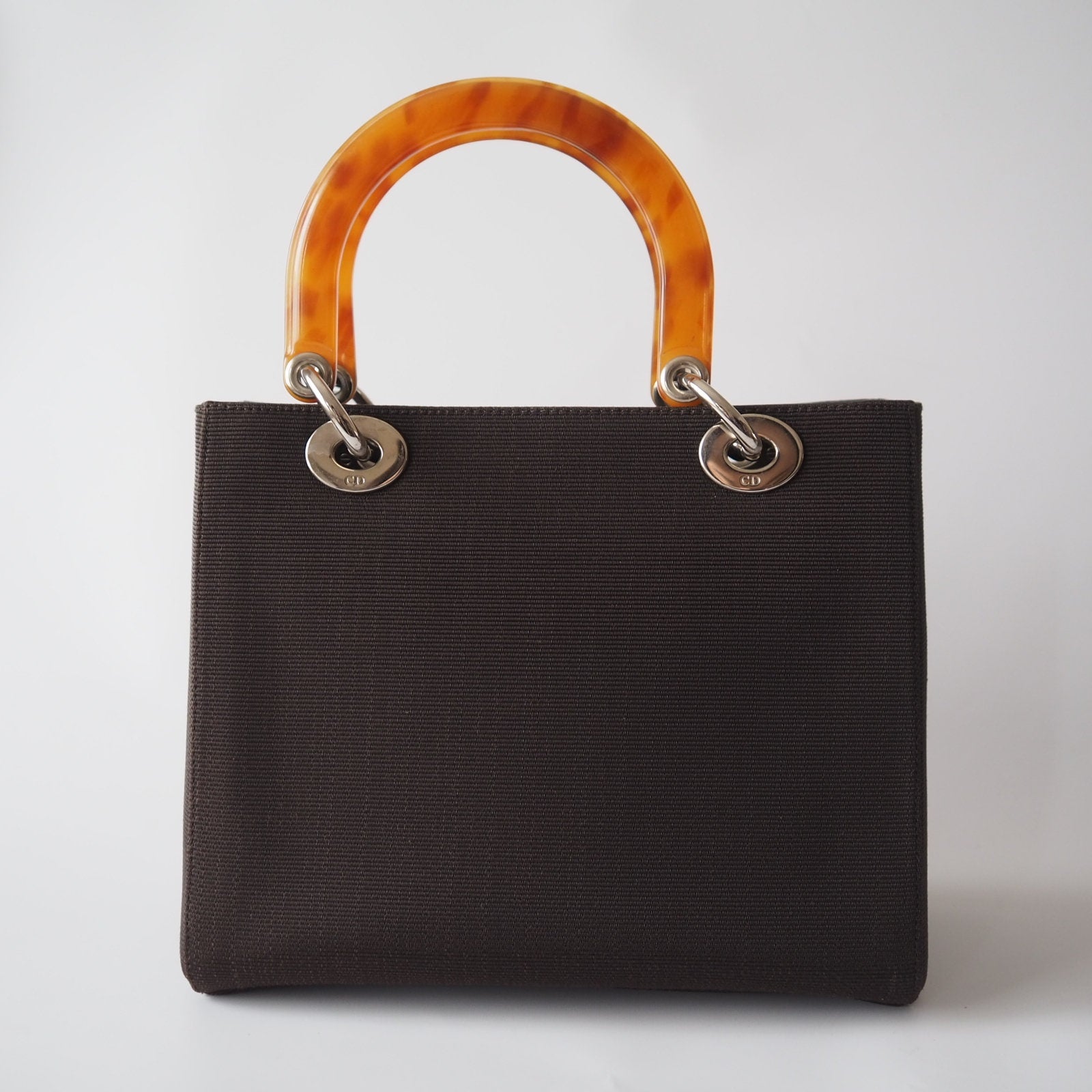 Christian Dior 2way Hand Shoulder Bag Brown Horse hair Vintage Authentic