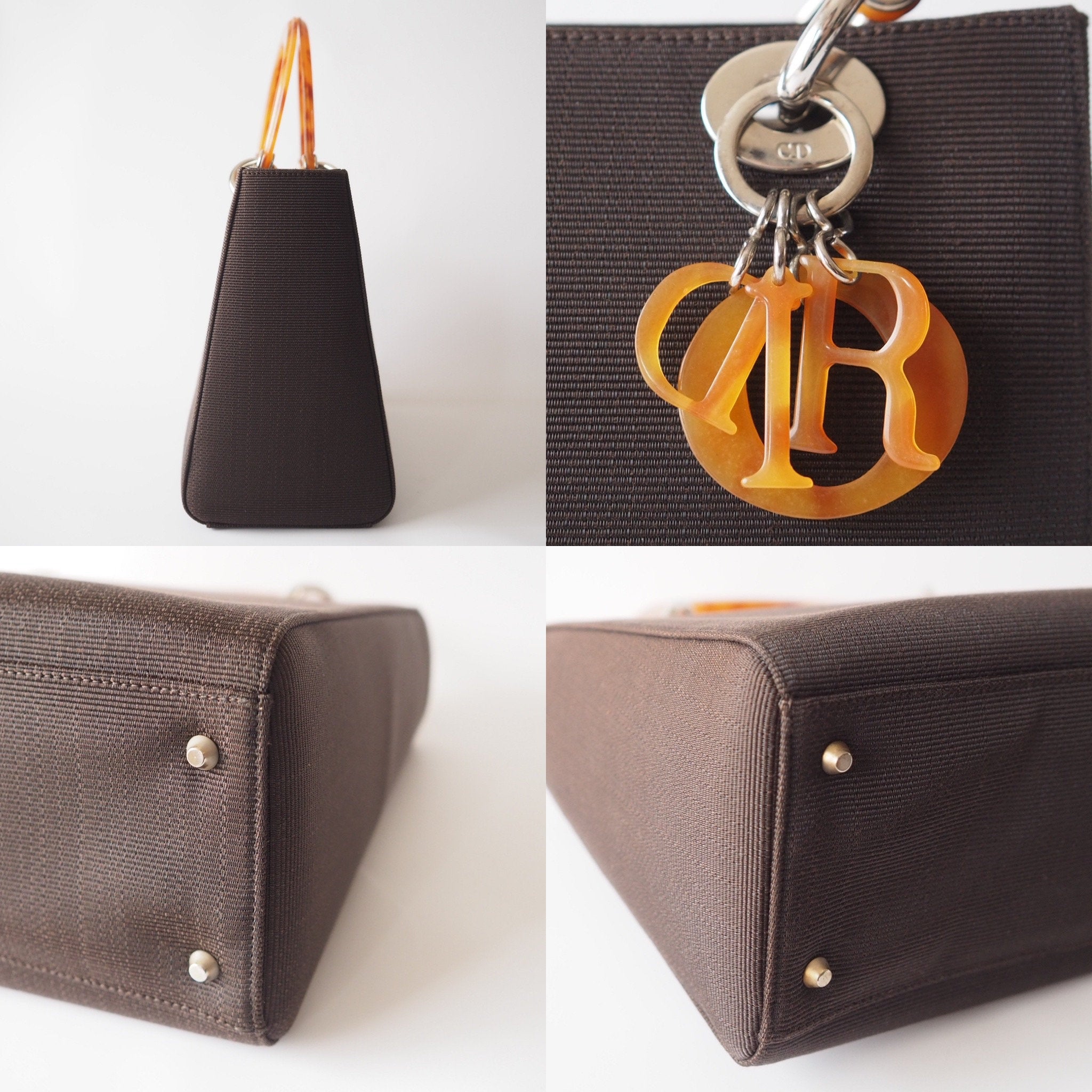 Christian Dior 2way Hand Shoulder Bag Brown Horse hair Vintage Authentic