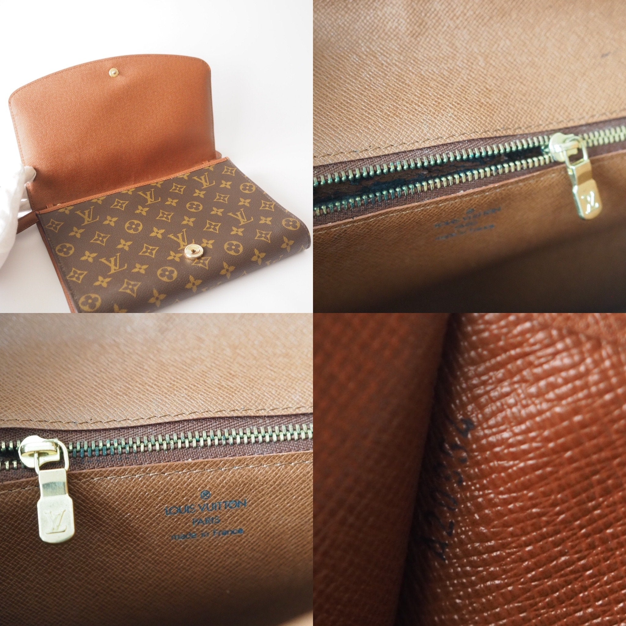 LOUIS VUITTON Bordeaux Shoulder Clutch Bag Brown Monogram Authentic