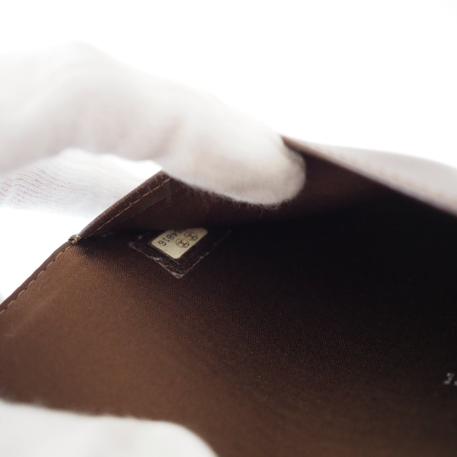 CHANEL CC New Travel Line Agenda Cover Brown Nylon 6 Ring Diary Vintage