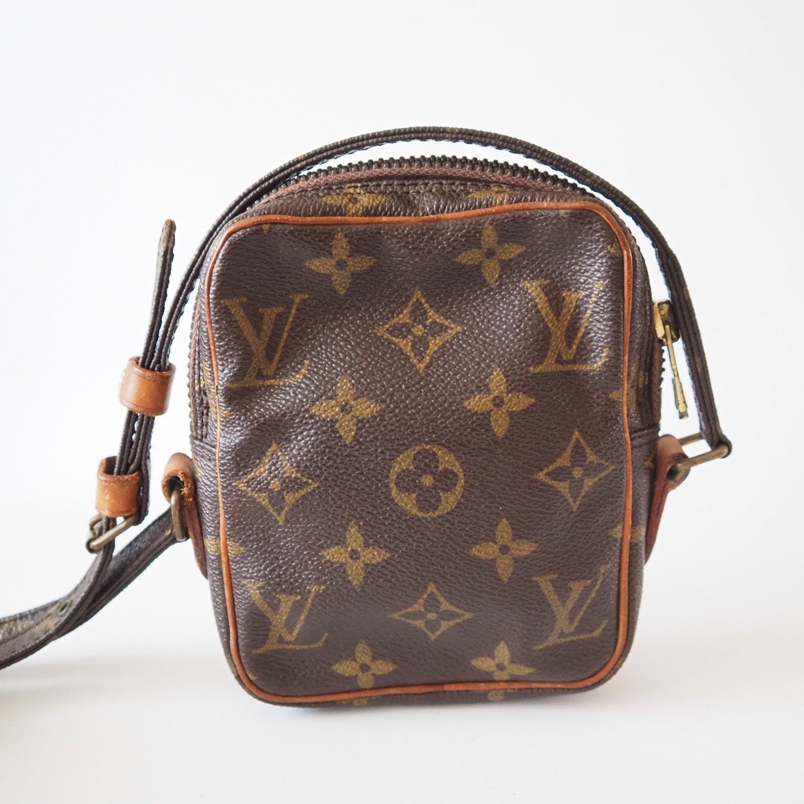 Louis Vuitton Shoulder Bag Mini Danube Browns Monogram vintage lv Authentic