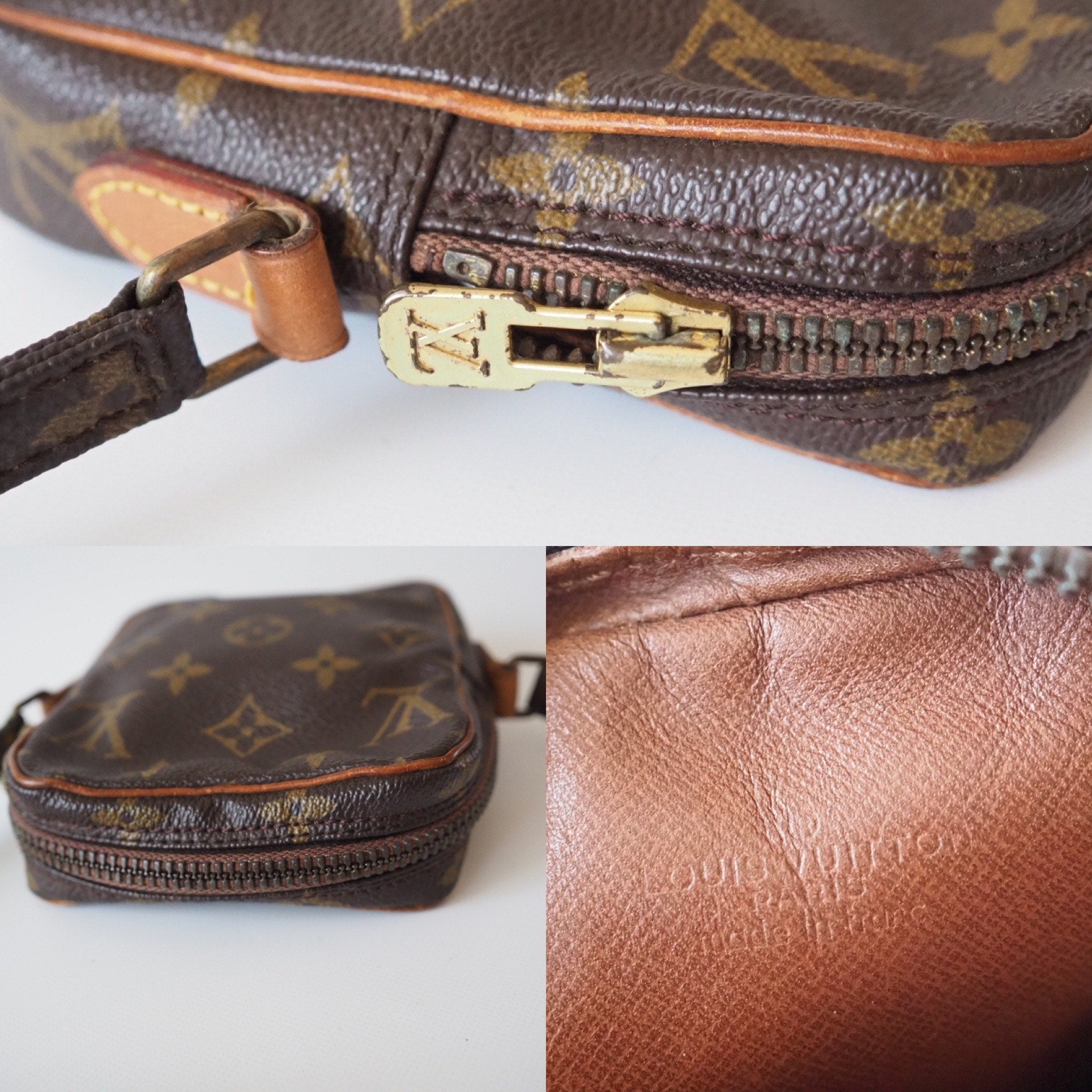 Louis Vuitton Shoulder Bag Mini Danube Browns Monogram vintage lv Authentic