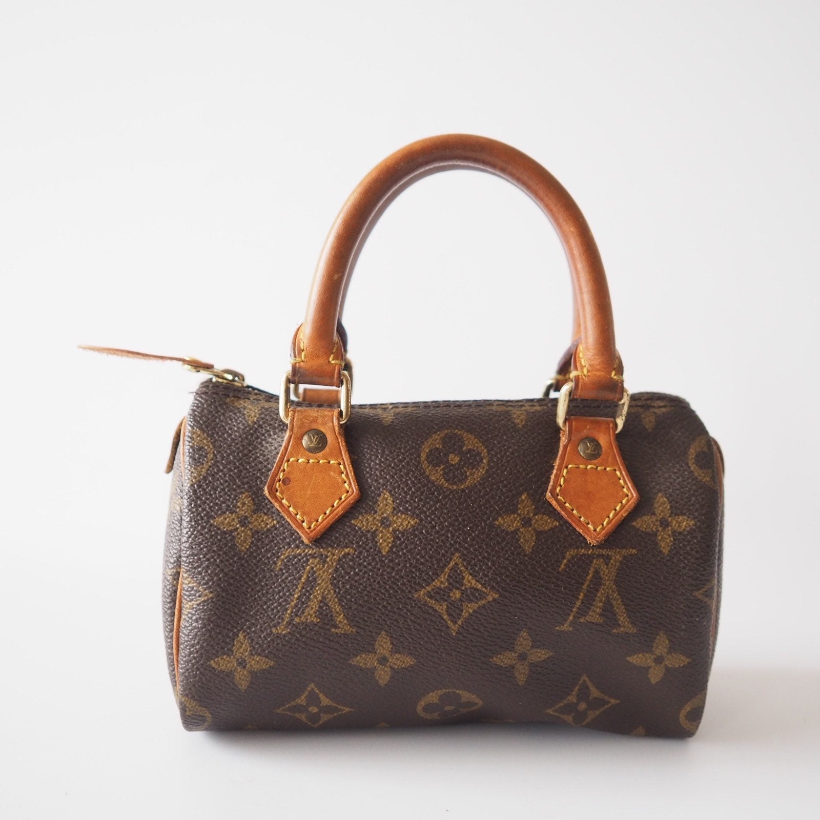 LOUIS VUITTON Monogram Mini Speedy Hand Shoulder Bag M41534 Brown Authentic