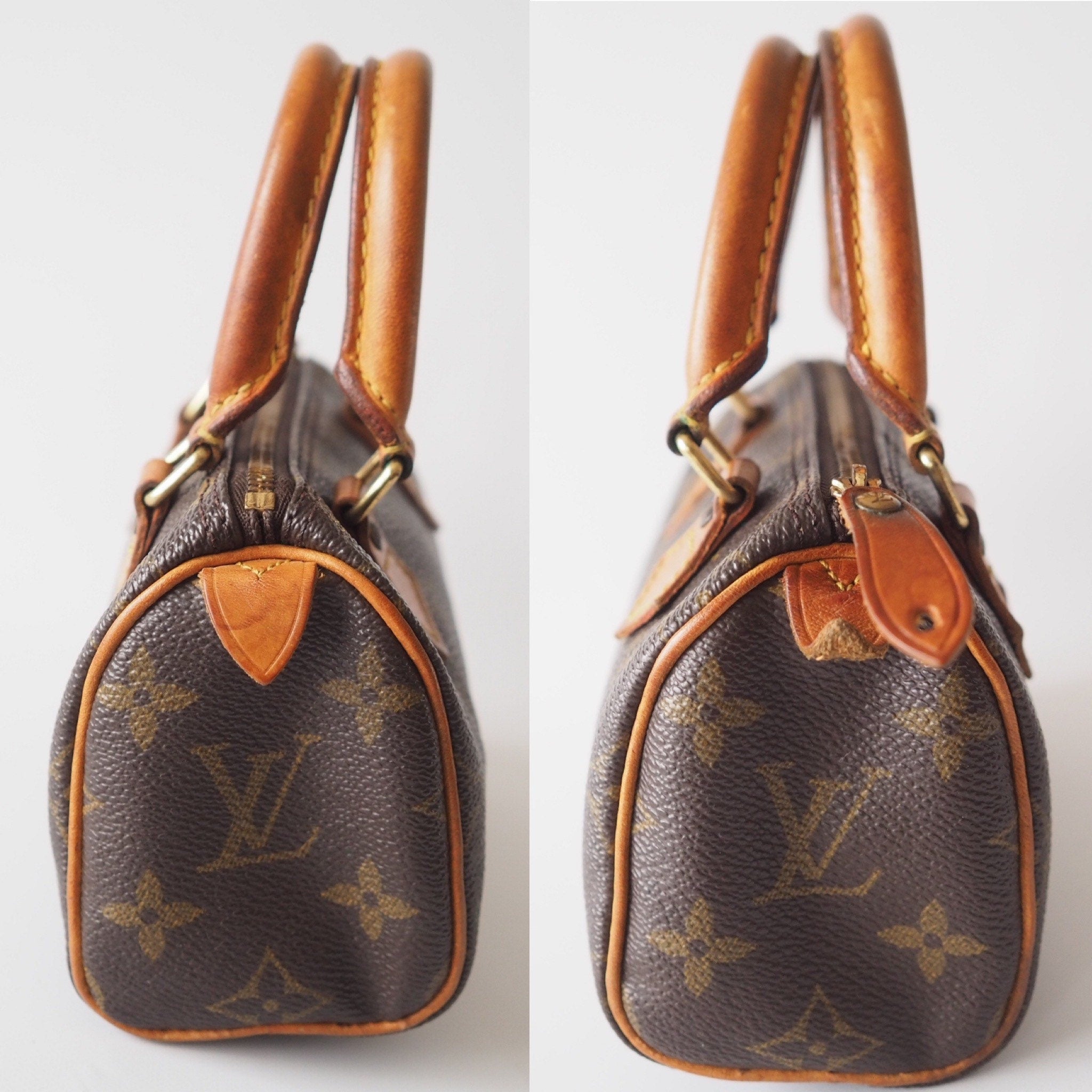 LOUIS VUITTON Monogram Mini Speedy Hand Shoulder Bag M41534 Brown Authentic