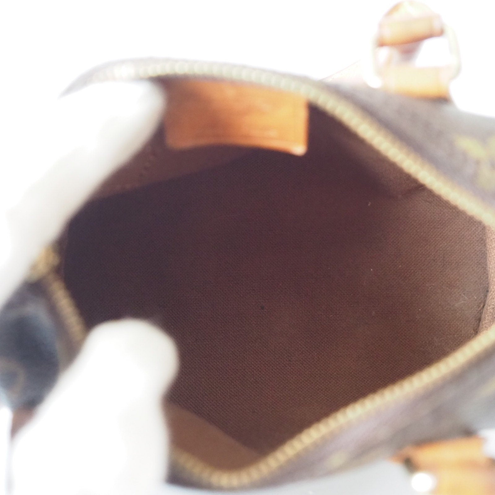 LOUIS VUITTON Monogram Mini Speedy Hand Shoulder Bag M41534 Brown Authentic