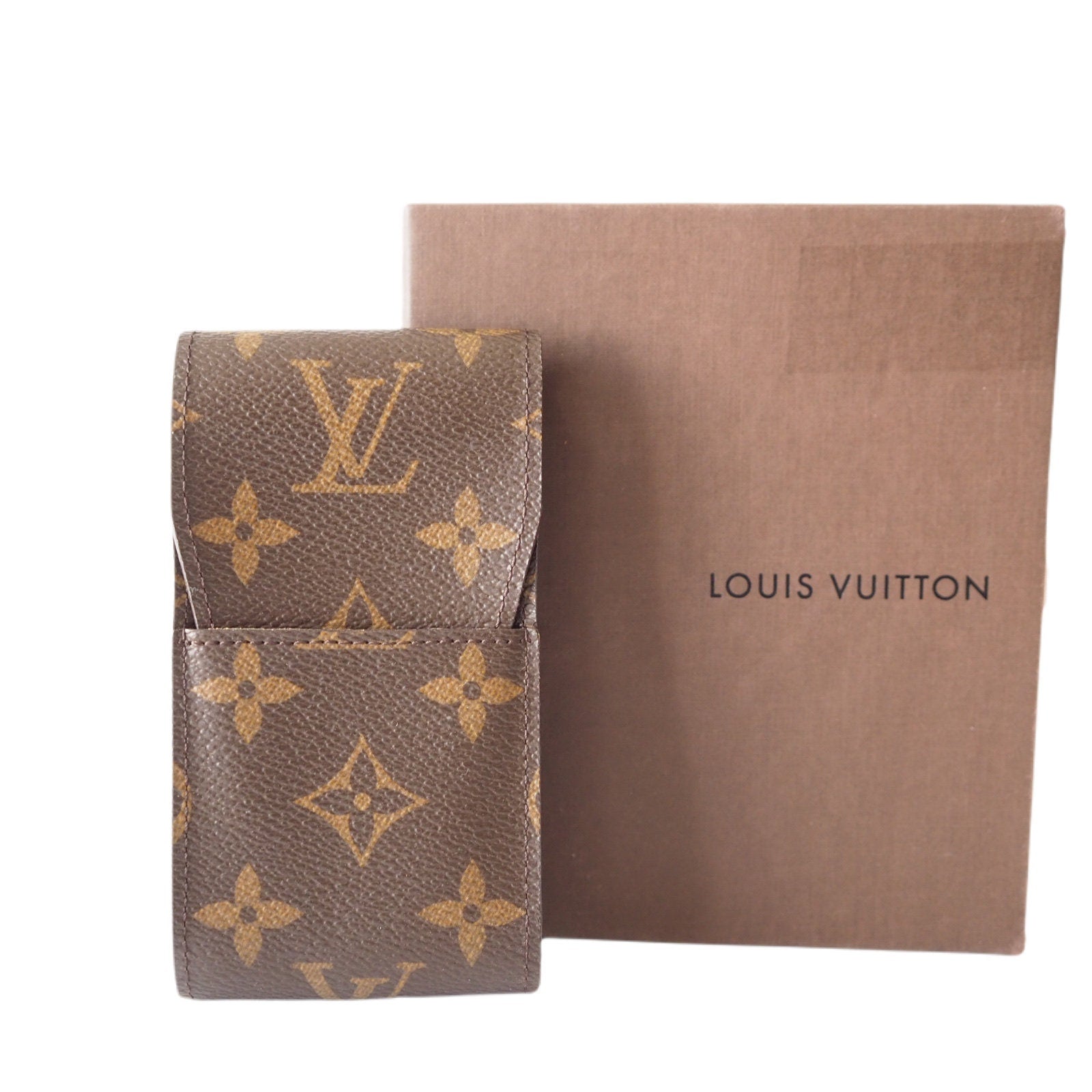 LOUIS VUITTON Etui Cigarette Case Monogram Leather M63024 Authentic box
