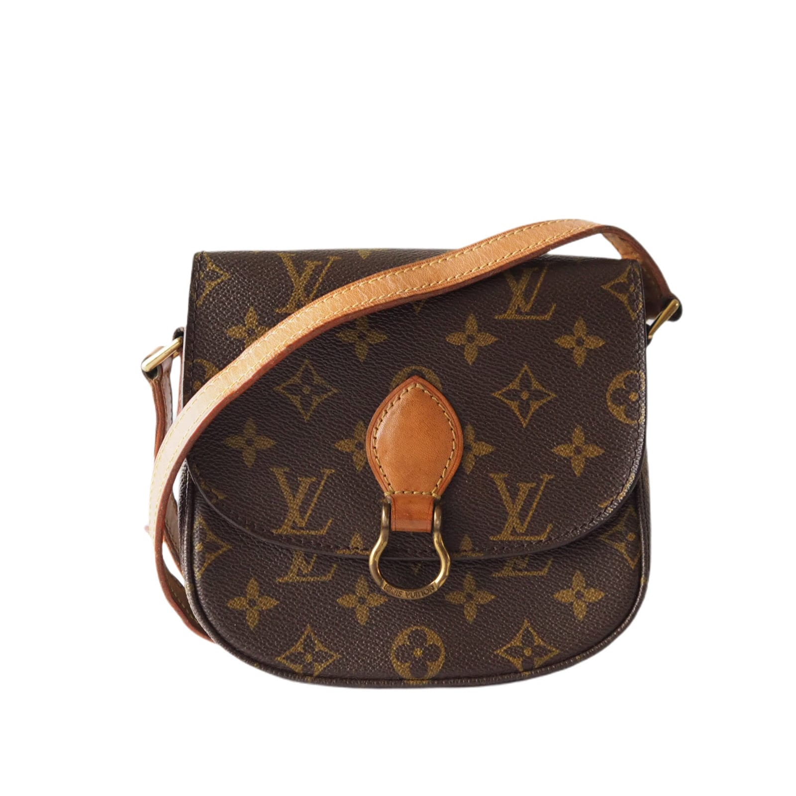 LOUIS VUITTON Monogram Saint Cloud PM Shoulder Bag lV Vintage Cross body Authentic