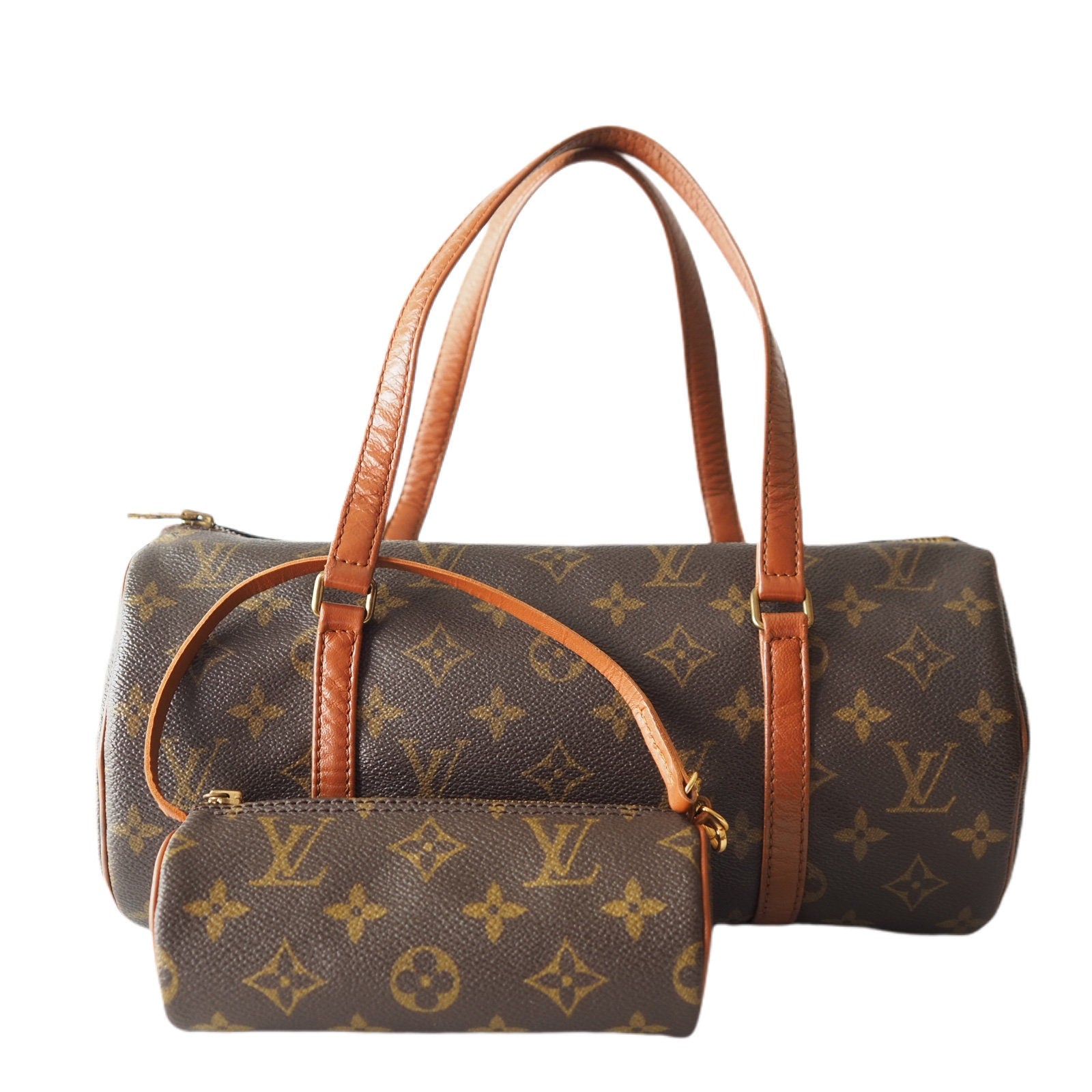 LOUIS VUITTON Monogram Papillon 30 Hand Shoulder Bag M51365 With pouch Authentic