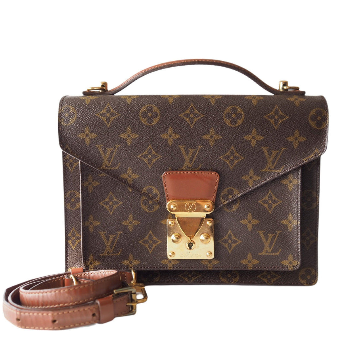 LOUIS VUITTON モノグラム モンソー 2way ショルダー ハンドバッグ