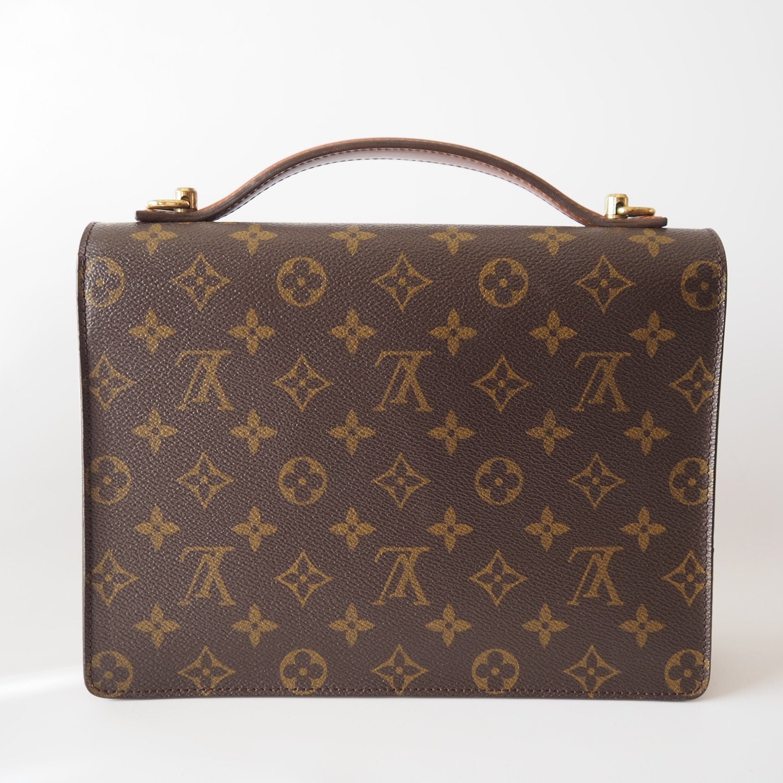 LOUIS VUITTON Monogram Monceau 2way Hand shoulder Bag M51185 Authentic