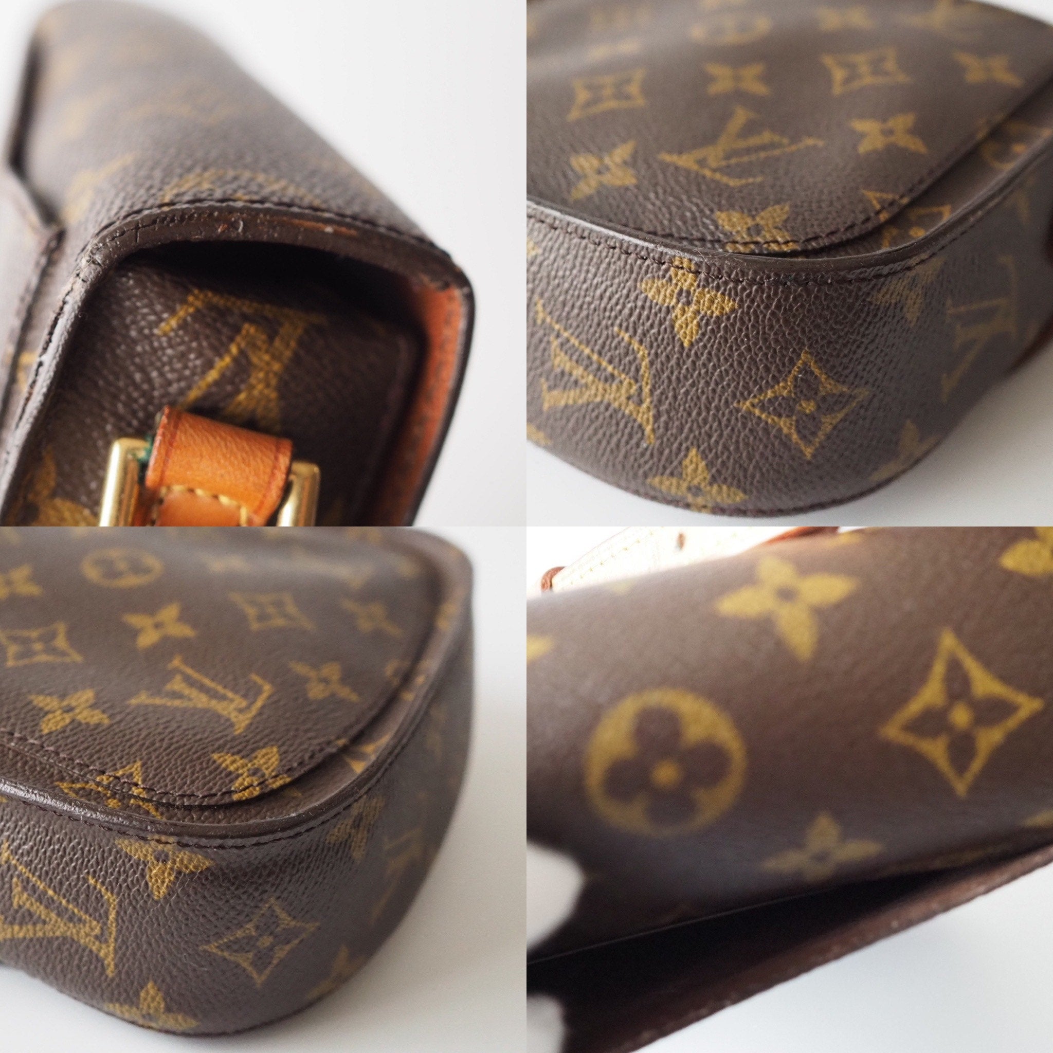 LOUIS VUITTON Monogram Saint Cloud PM Shoulder Bag lV Vintage Cross body Authentic
