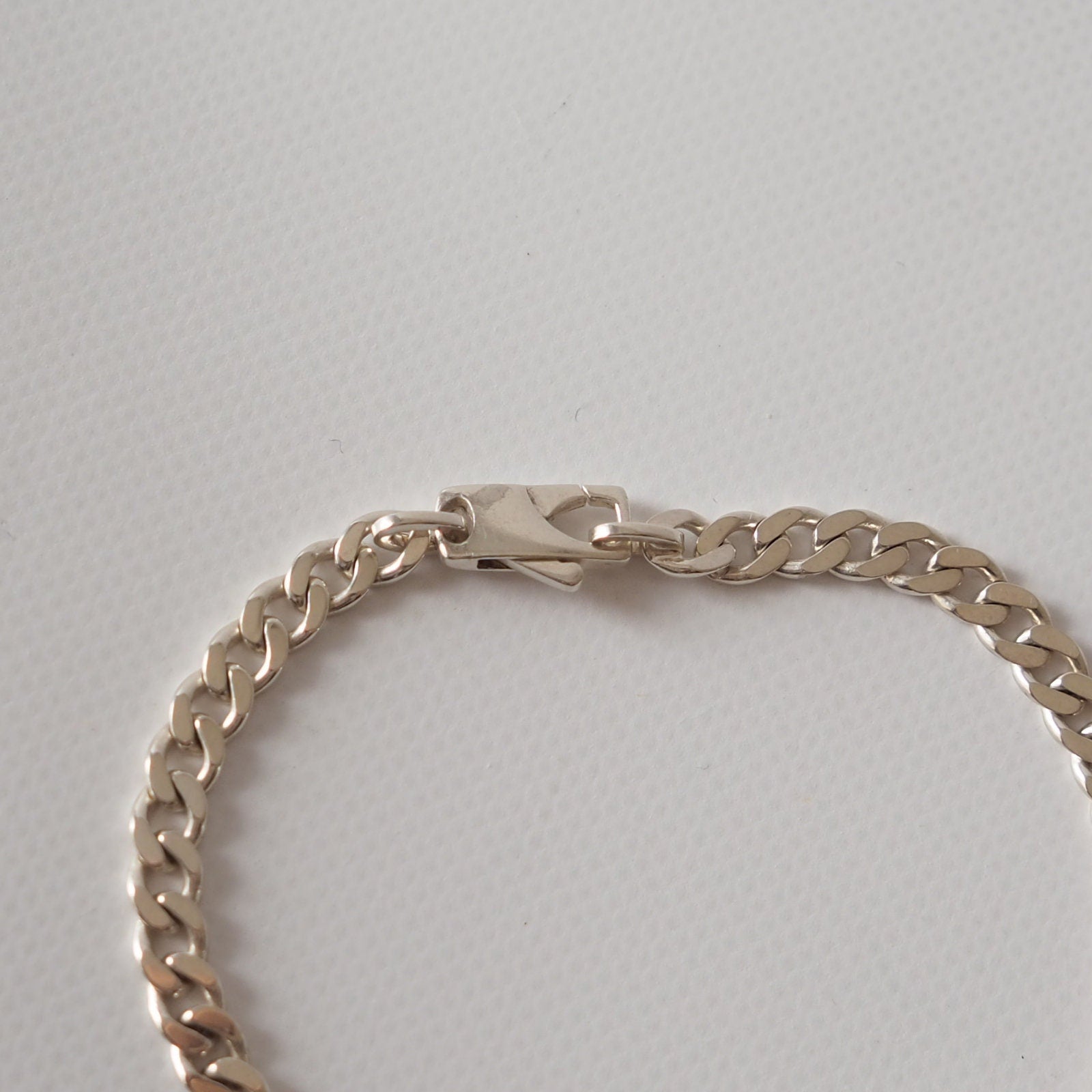 GUCCI Bracelet Chain Logo Vintage Silver ag925 Authentic