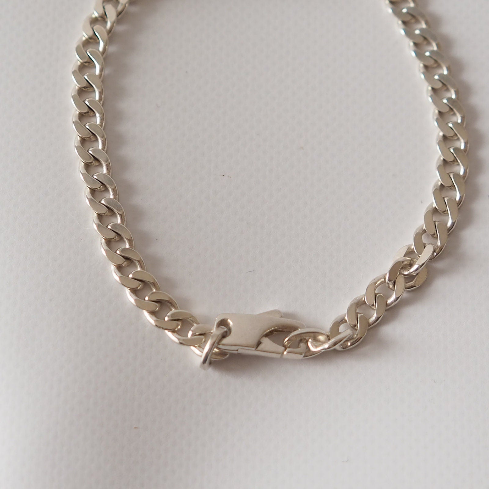 GUCCI Bracelet Chain Logo Vintage Silver ag925 Authentic
