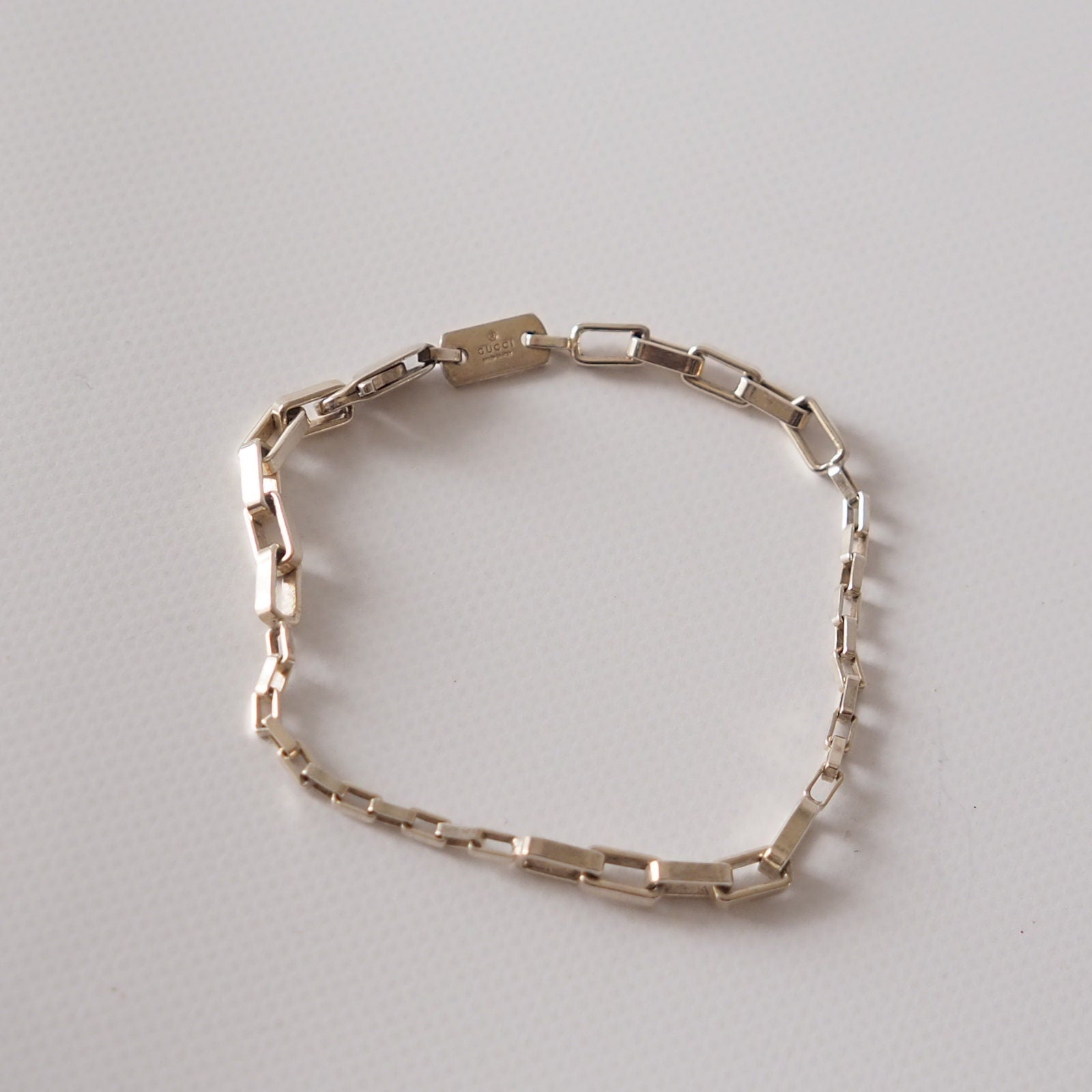 GUCCI Bracelet Chain Vintage Metal Silver 925 Authentic