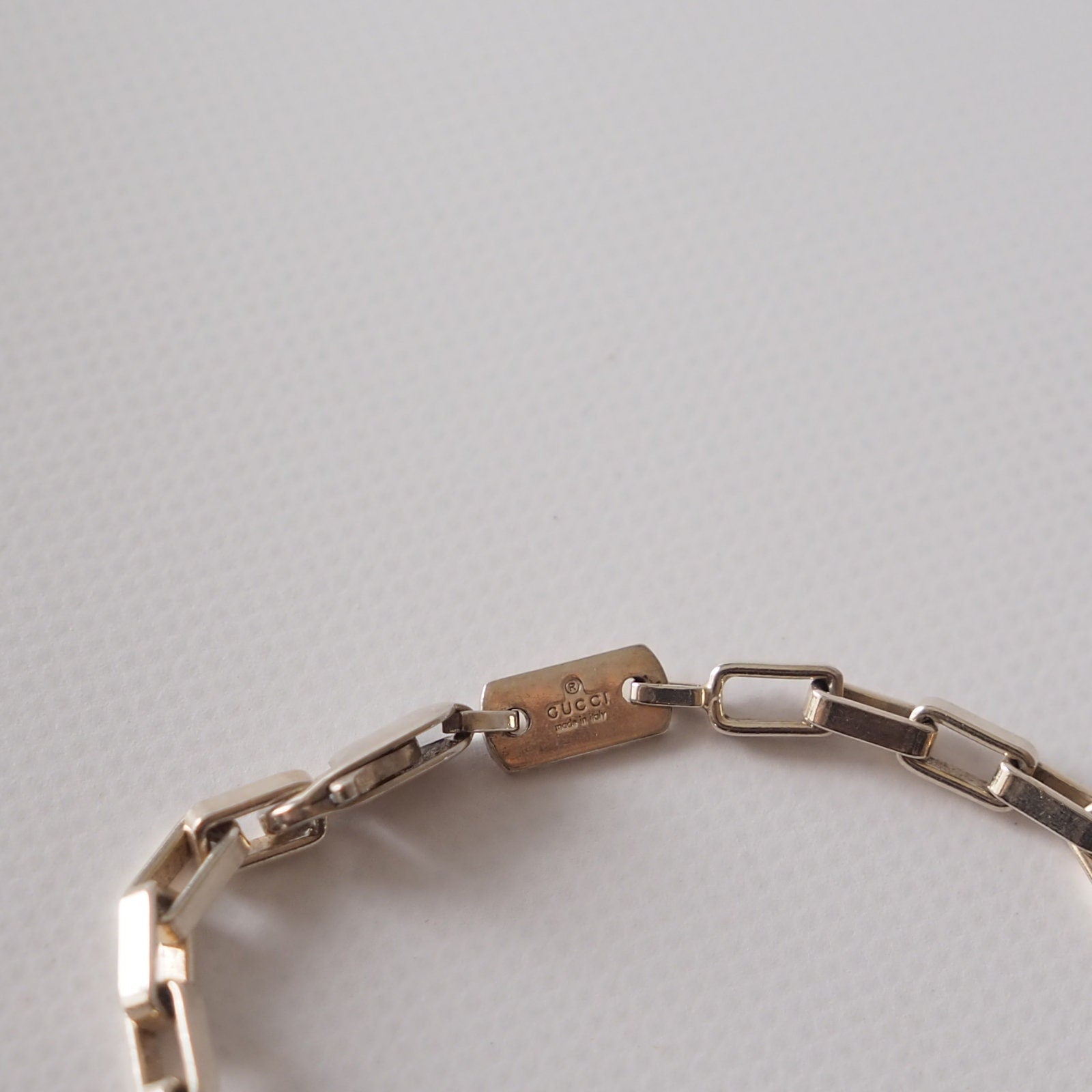 GUCCI Bracelet Chain Vintage Metal Silver 925 Authentic