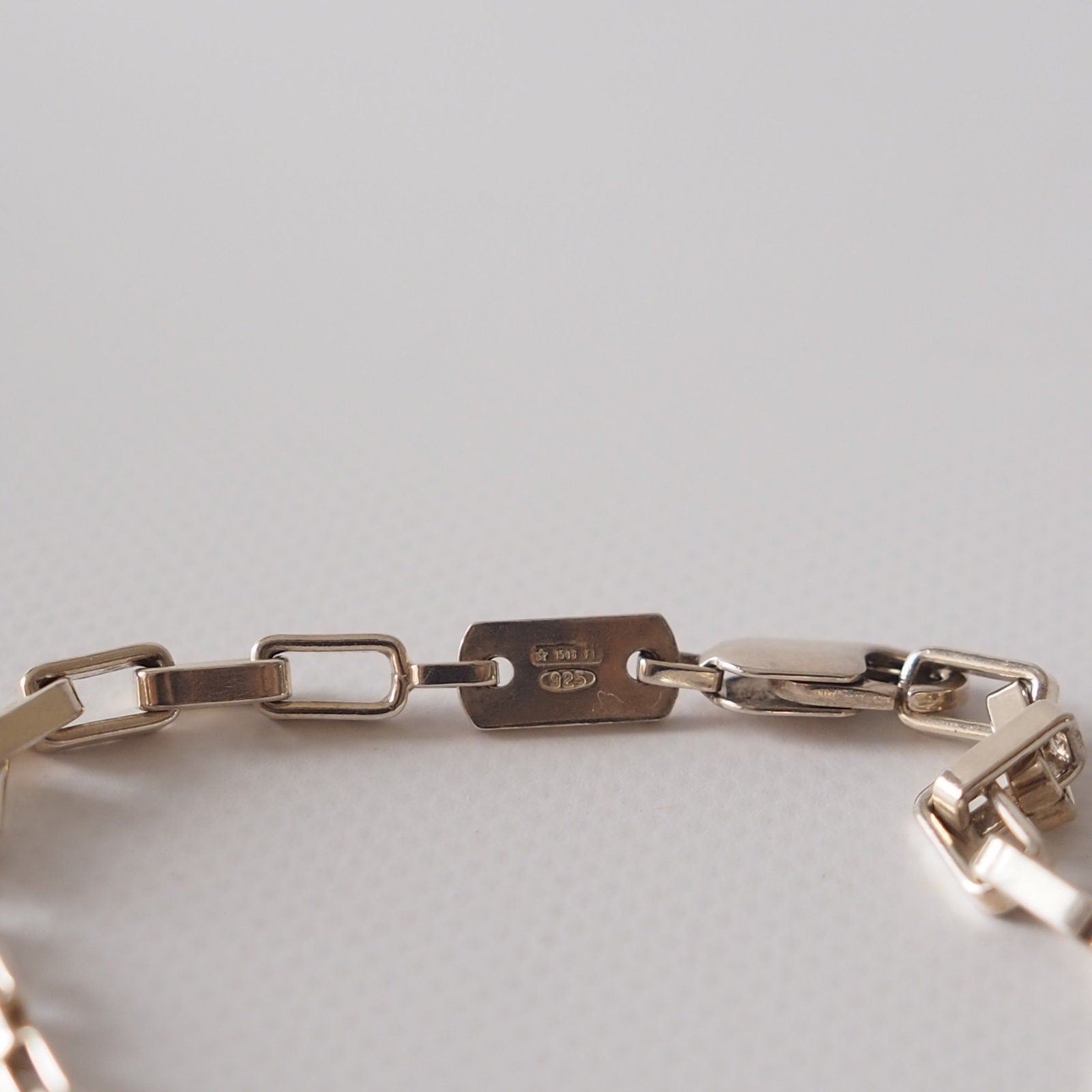 GUCCI Bracelet Chain Vintage Metal Silver 925 Authentic
