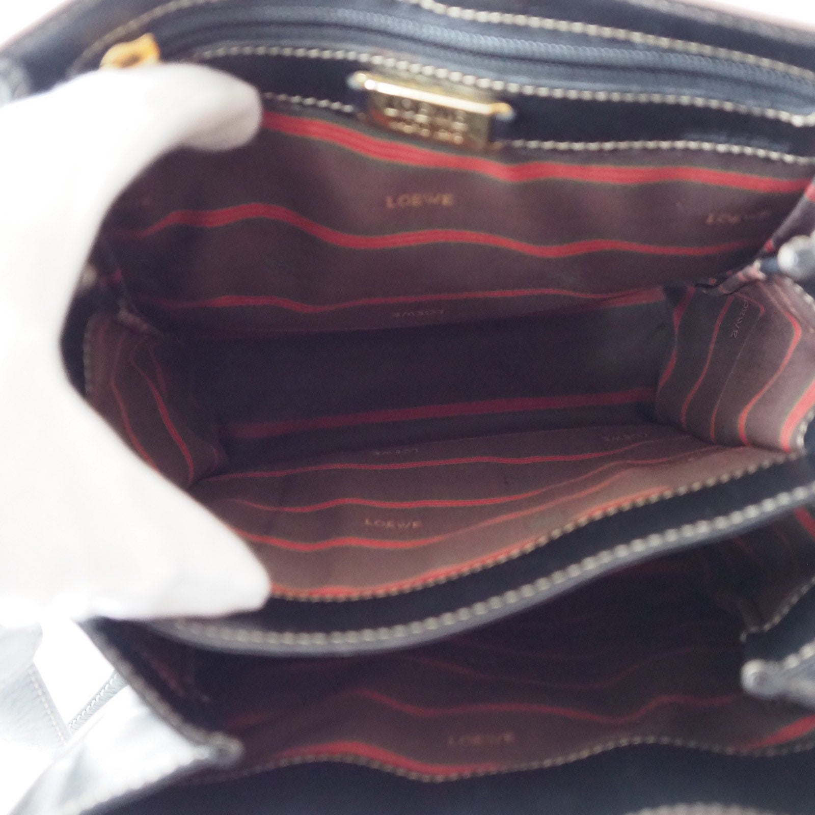 LOEWE VELAZQUEZ Twist Shoulder Bag Brown Authentic