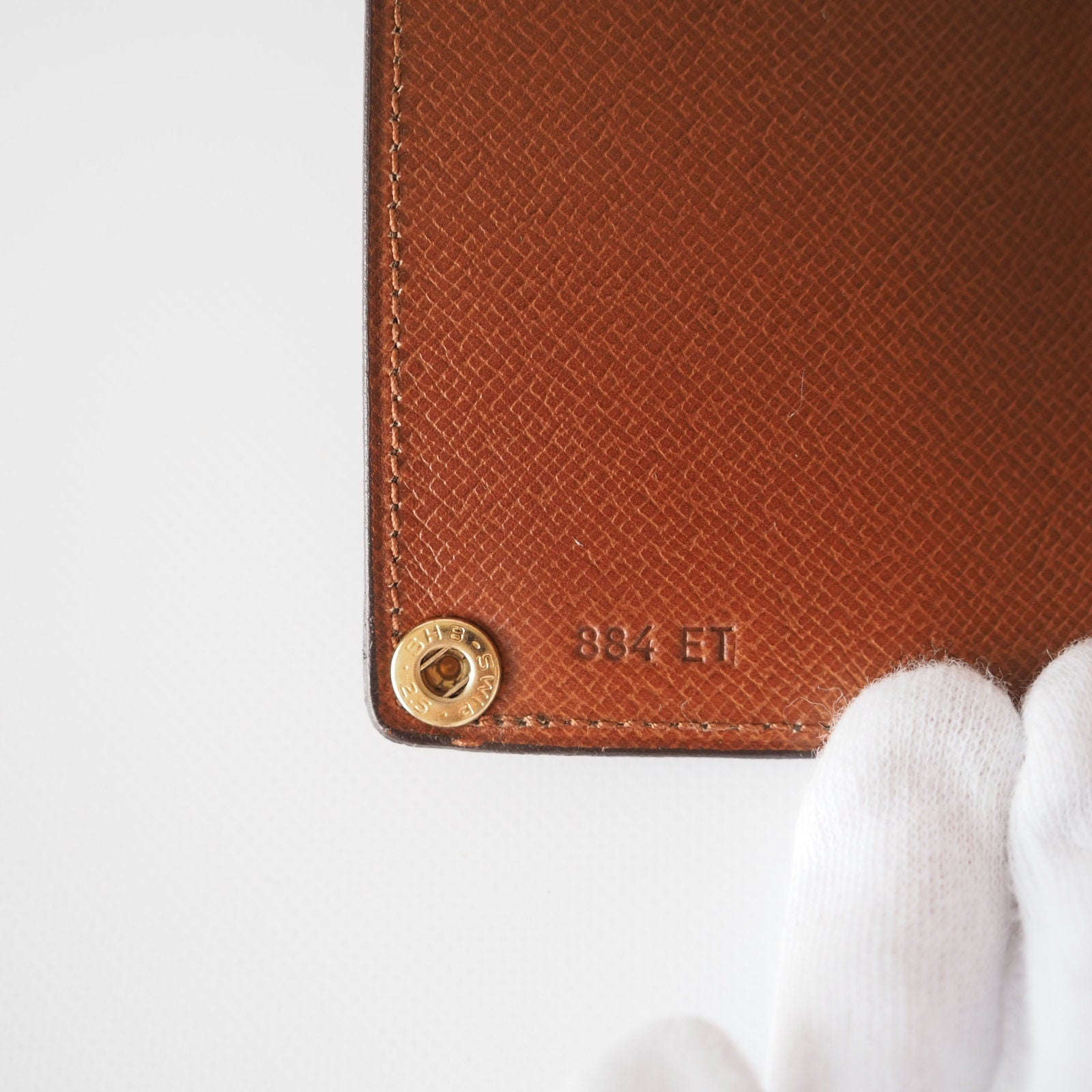 LOUIS VUITTON Monogram Porte Cartes Credit Pression Card Case vintage Authentic